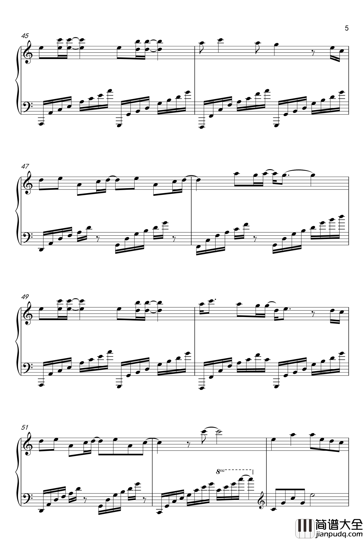 夙念_大唐荣耀插曲钢琴谱_郁可唯