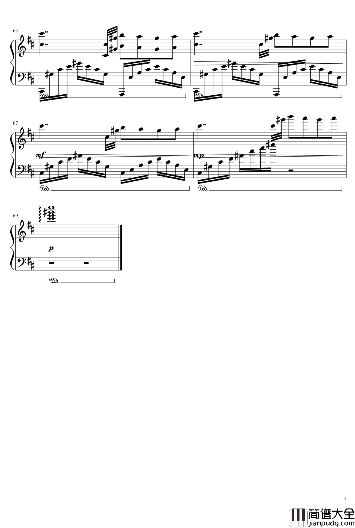 Redemption钢琴谱_狂音§