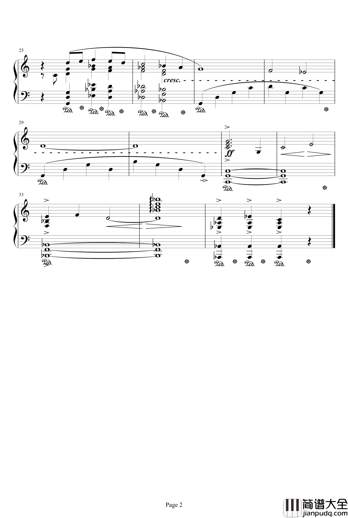 盗めぬ二人のこころ钢琴谱_最终幻想