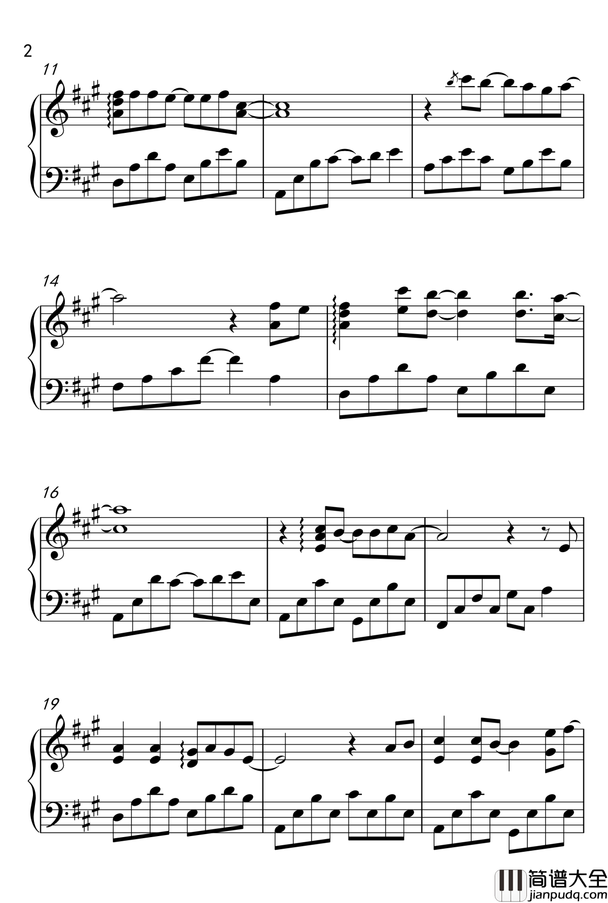 从此以后钢琴谱_吴亦凡