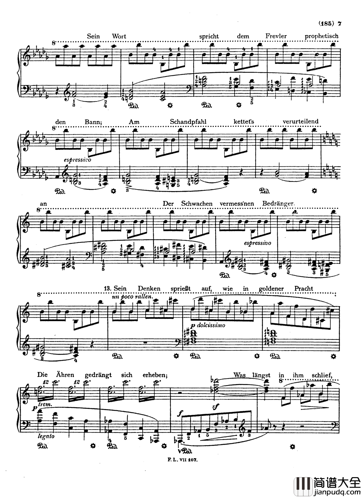 _盲人歌手S.350钢琴谱_配乐诗朗诵_李斯特