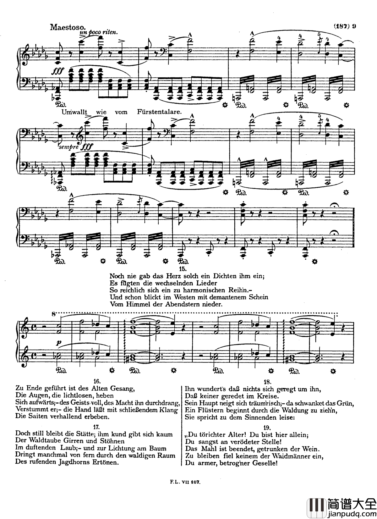 _盲人歌手S.350钢琴谱_配乐诗朗诵_李斯特