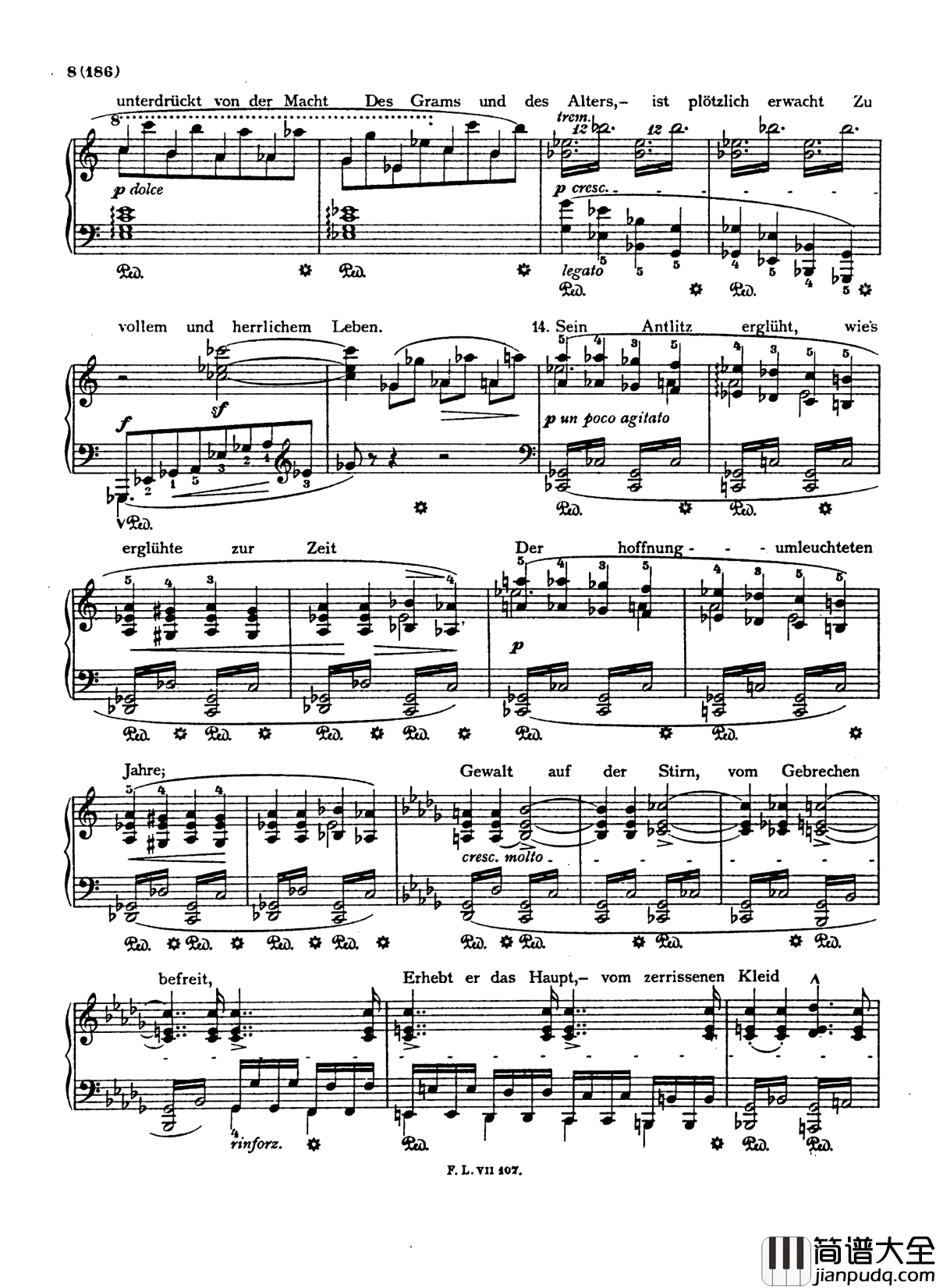 _盲人歌手S.350钢琴谱_配乐诗朗诵_李斯特