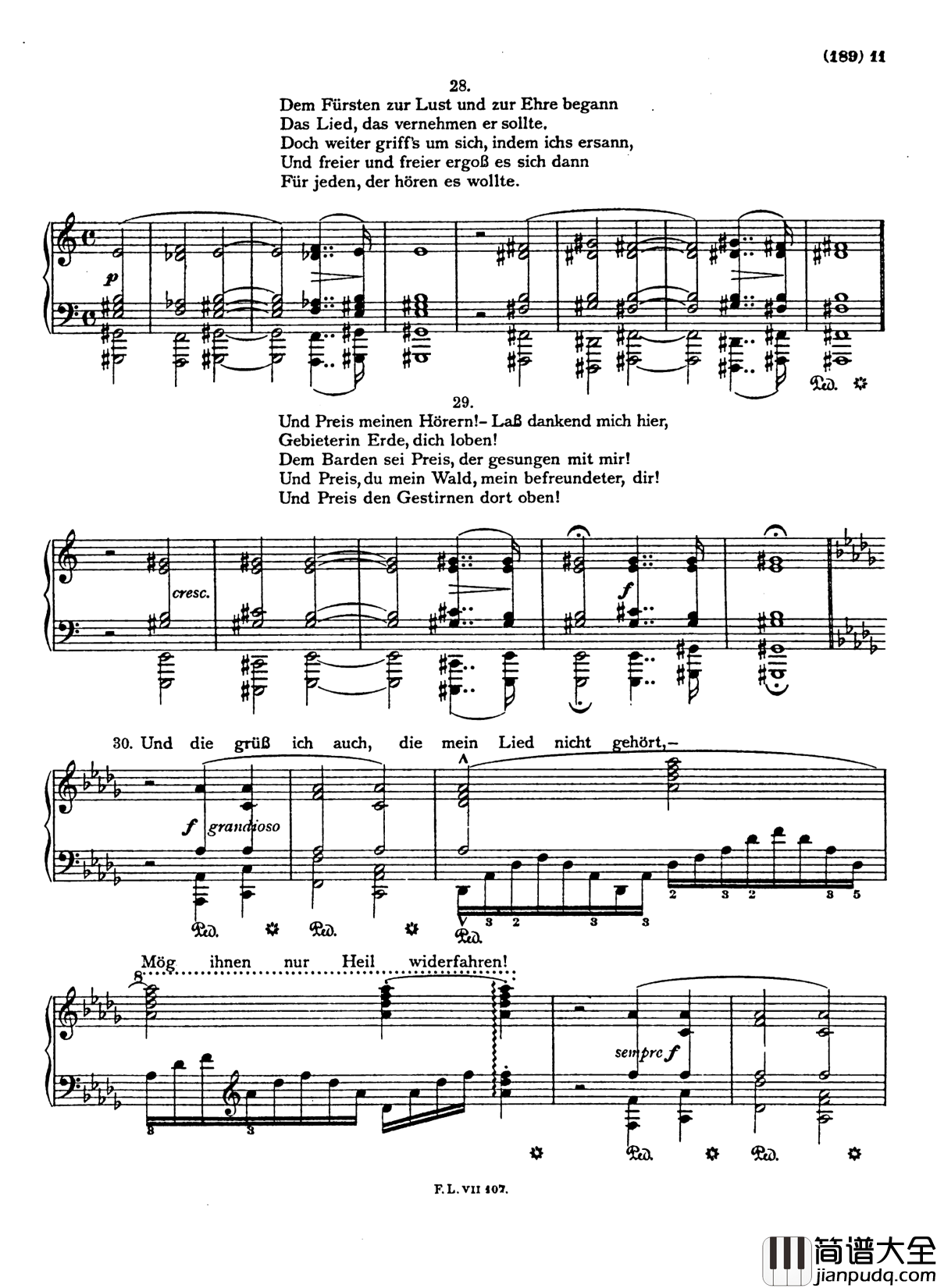 _盲人歌手S.350钢琴谱_配乐诗朗诵_李斯特