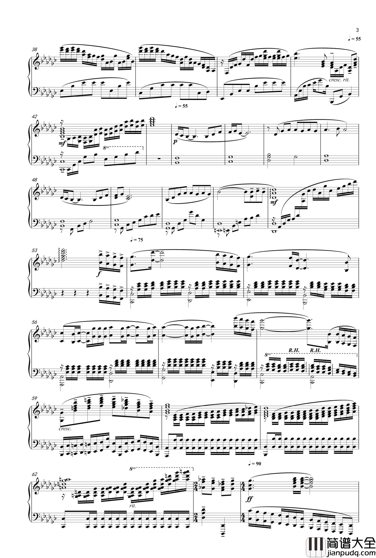 Wings_of_Courage__空を超えて钢琴谱__Piano_Arranged_Ver_PC游戏苍之彼方的四重奏主题曲_