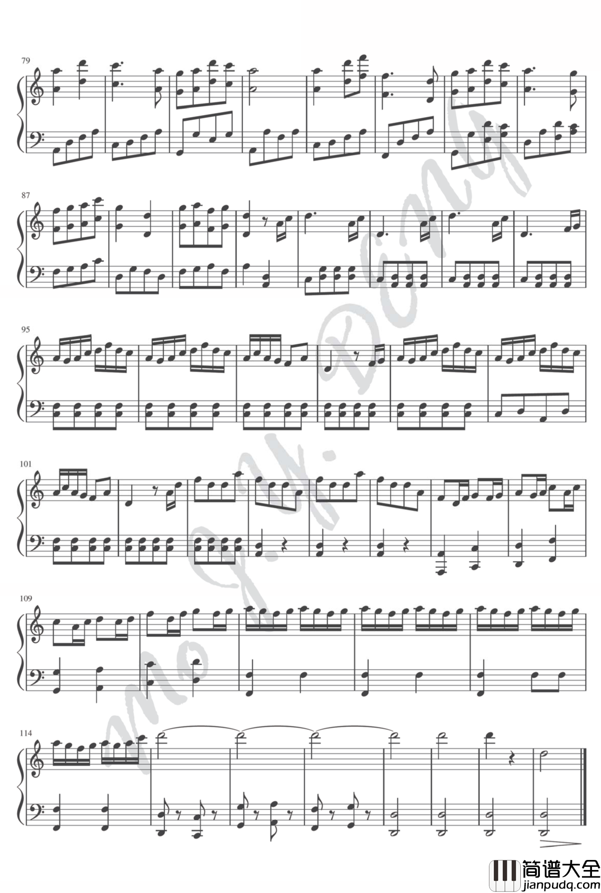 赛马钢琴谱_黄海怀