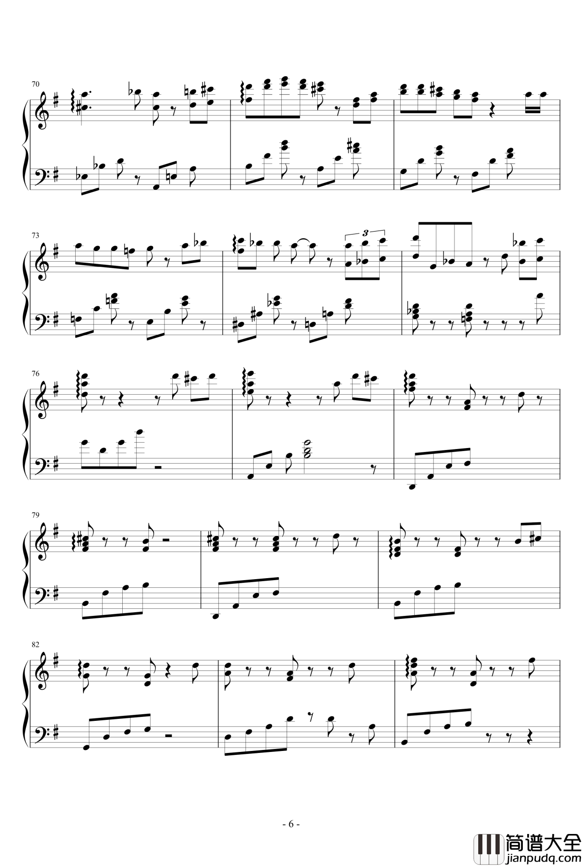 いのちの名前钢琴谱_広橋真紀子