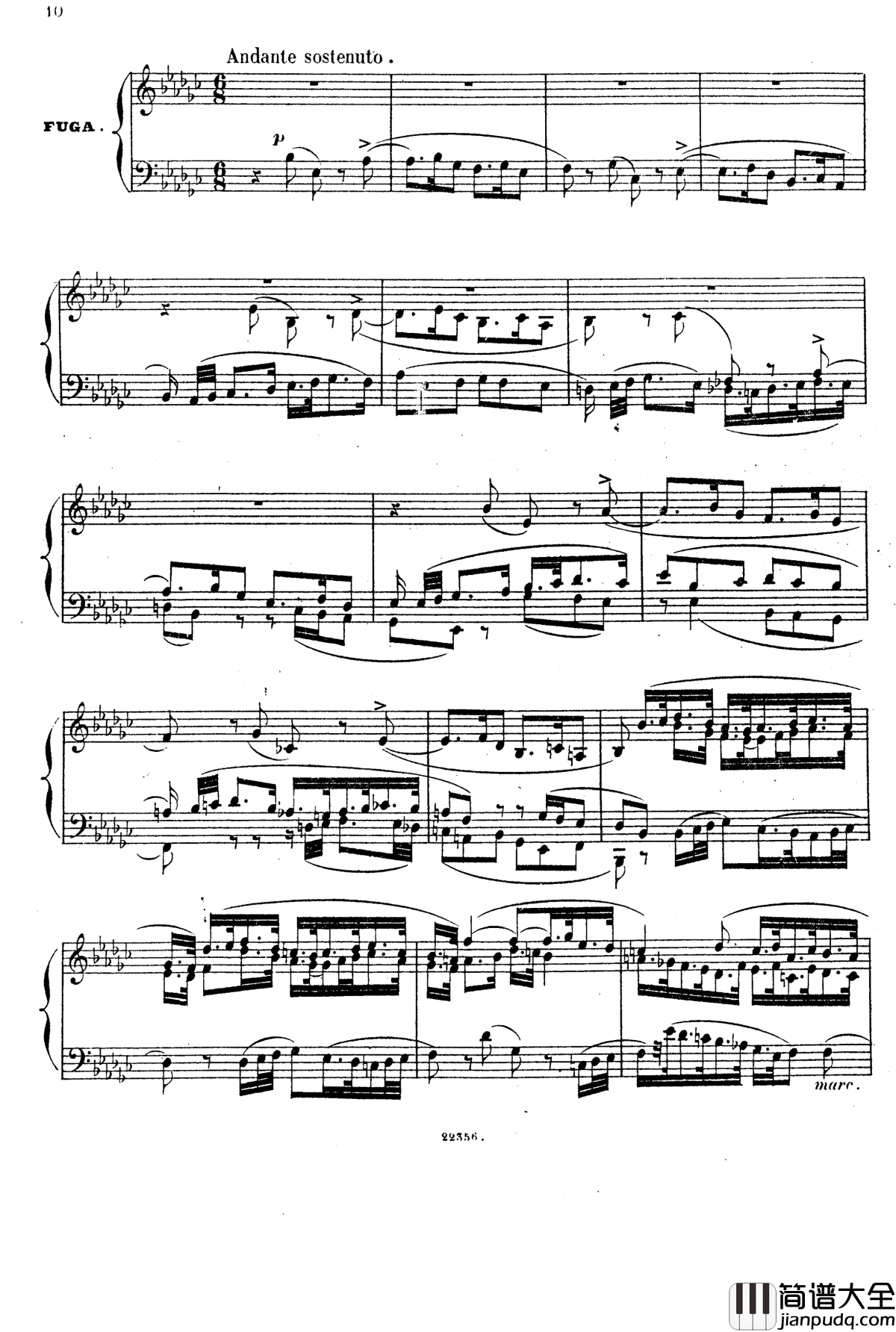 _前奏曲与赋格_Op.6钢琴谱_斯甘巴蒂