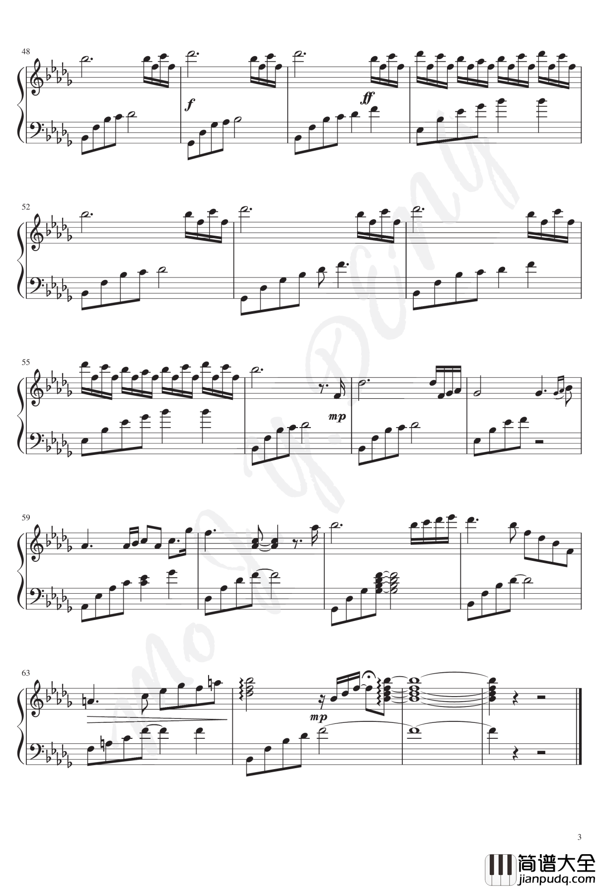 眼泪钢琴谱_Tears_The_Daydream