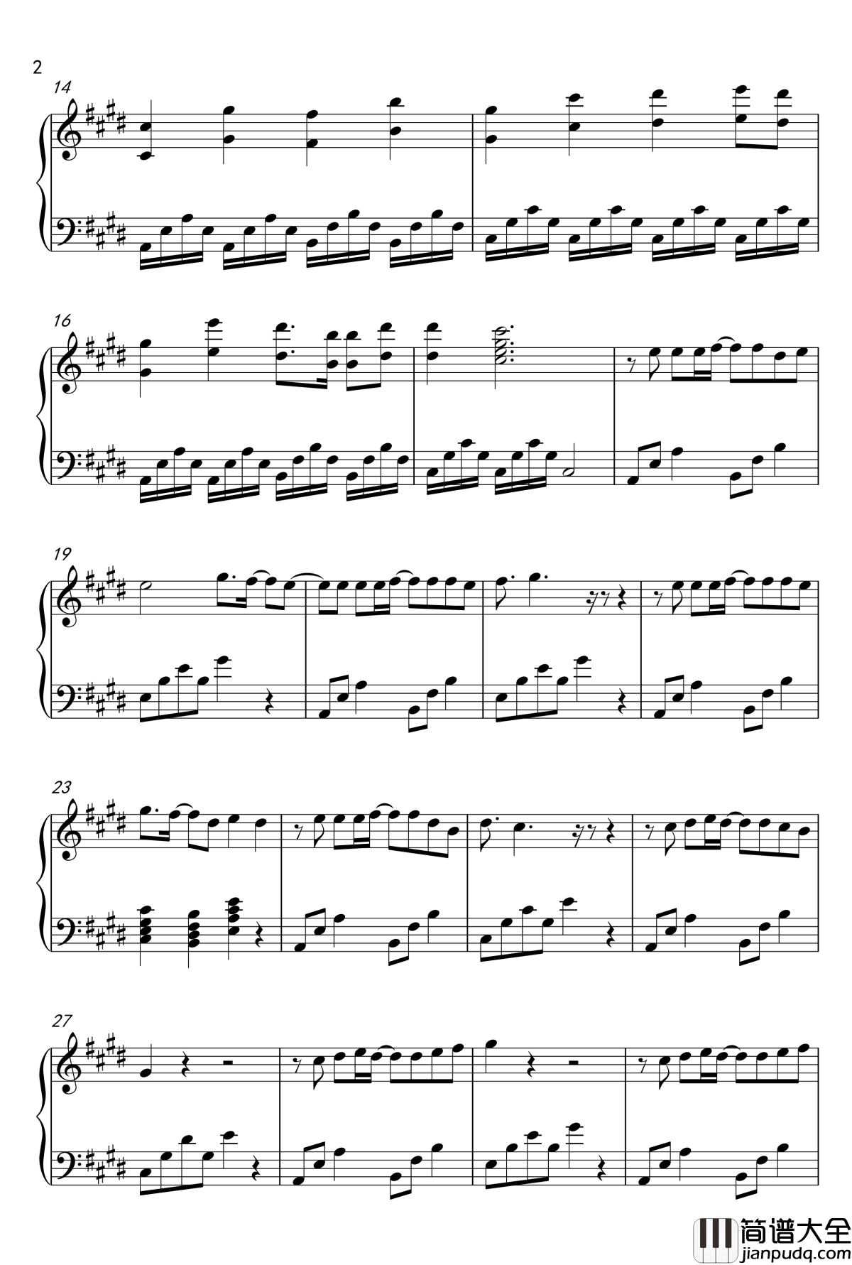 奇迹暖暖同人歌_云巅长歌钢琴谱_奇迹暖暖