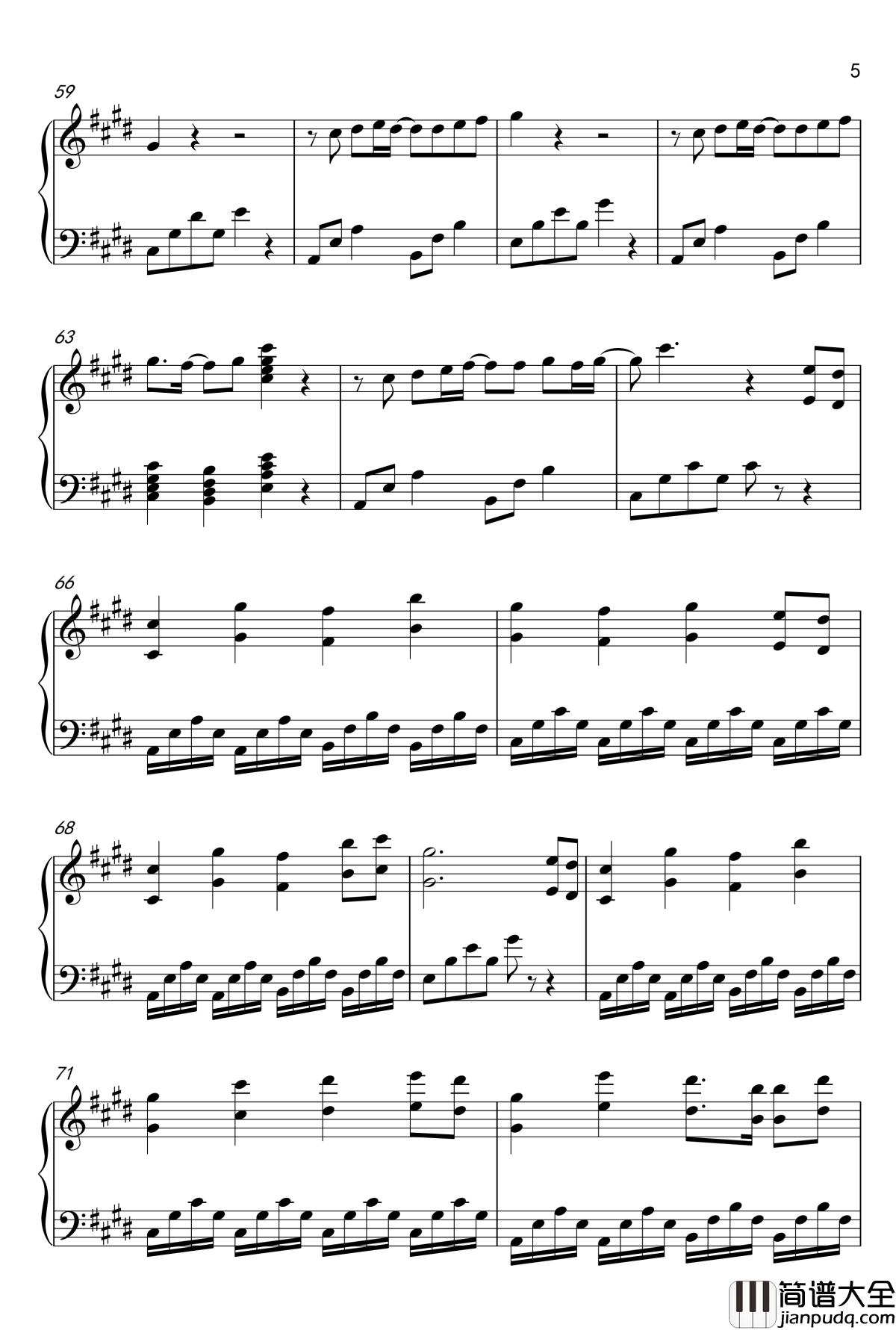 奇迹暖暖同人歌_云巅长歌钢琴谱_奇迹暖暖