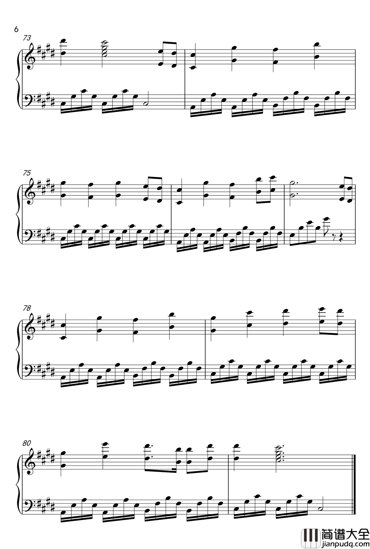 奇迹暖暖同人歌_云巅长歌钢琴谱_奇迹暖暖