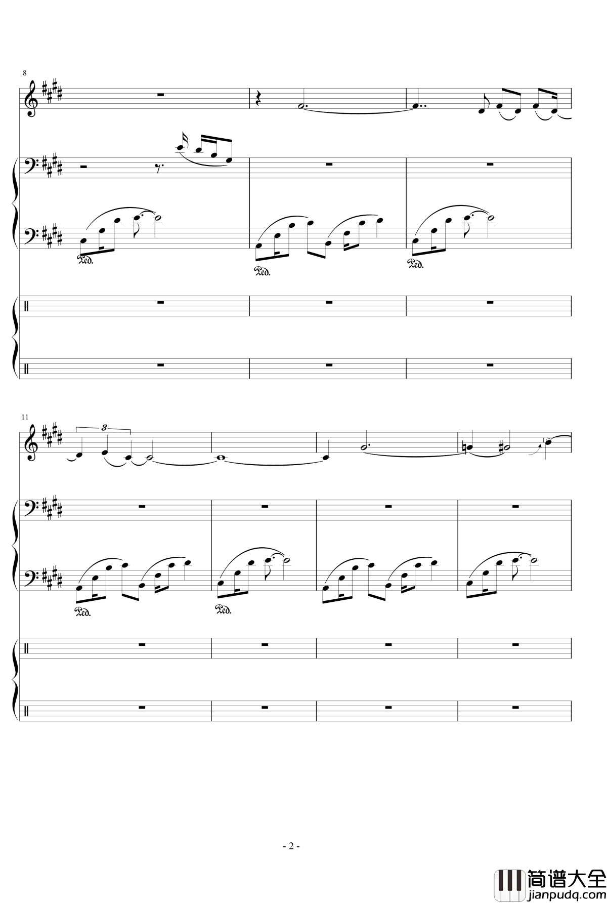 Represent钢琴谱___Dj_Okawari_总谱_DJ_Okawari