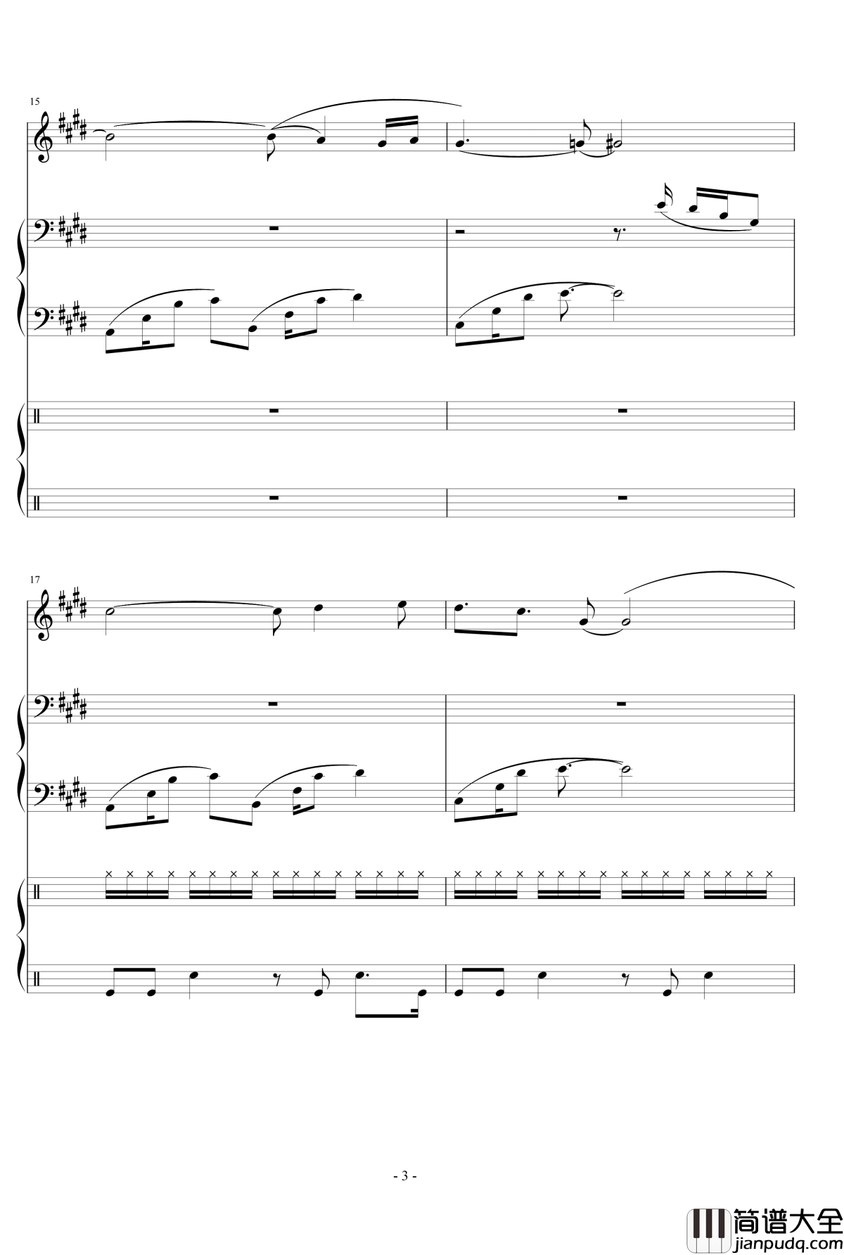 Represent钢琴谱___Dj_Okawari_总谱_DJ_Okawari