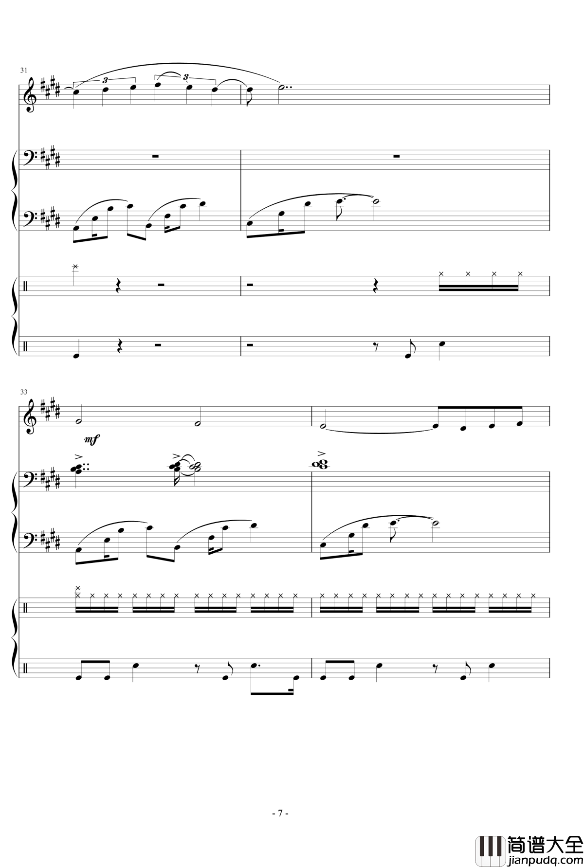 Represent钢琴谱___Dj_Okawari_总谱_DJ_Okawari