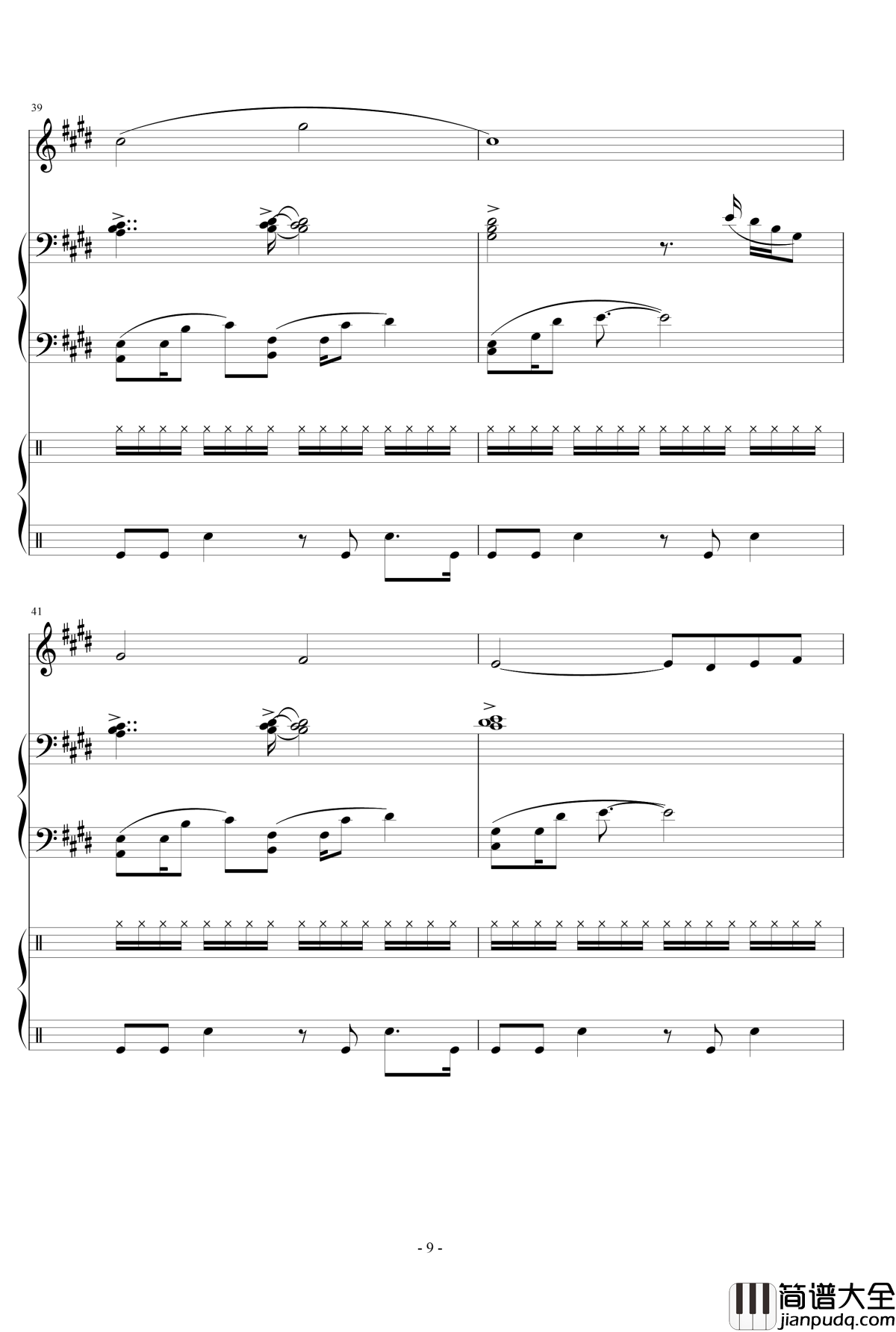 Represent钢琴谱___Dj_Okawari_总谱_DJ_Okawari