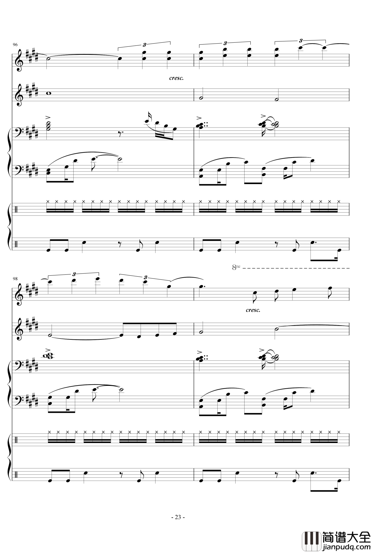 Represent钢琴谱___Dj_Okawari_总谱_DJ_Okawari