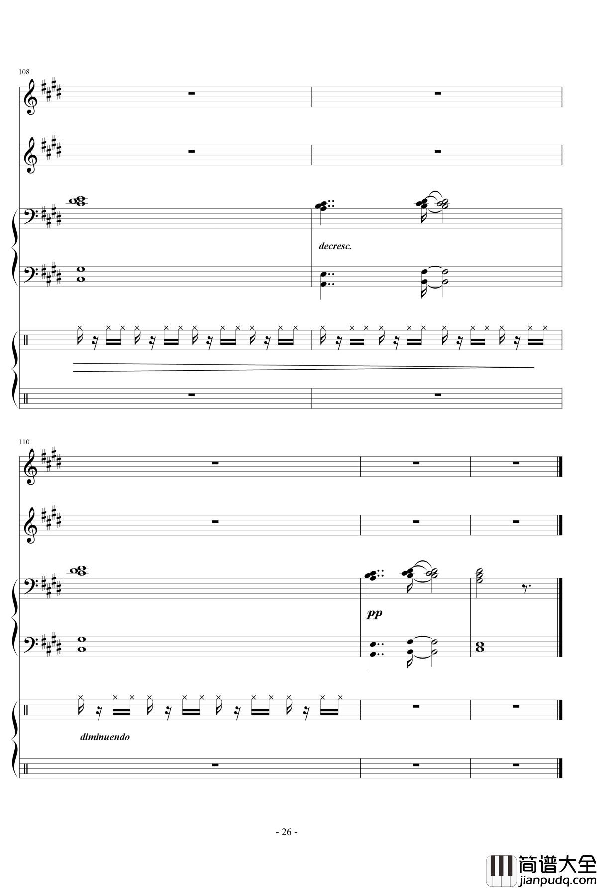 Represent钢琴谱___Dj_Okawari_总谱_DJ_Okawari