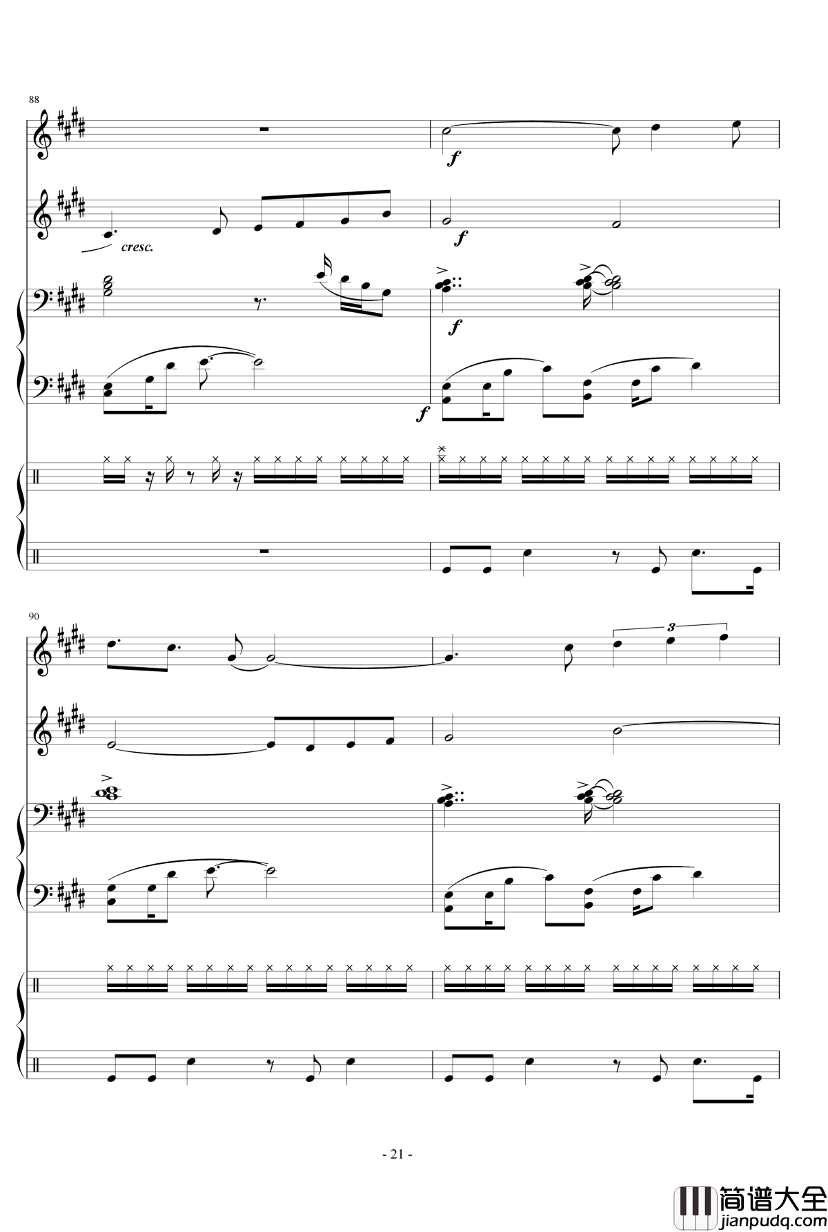 Represent钢琴谱___Dj_Okawari_总谱_DJ_Okawari