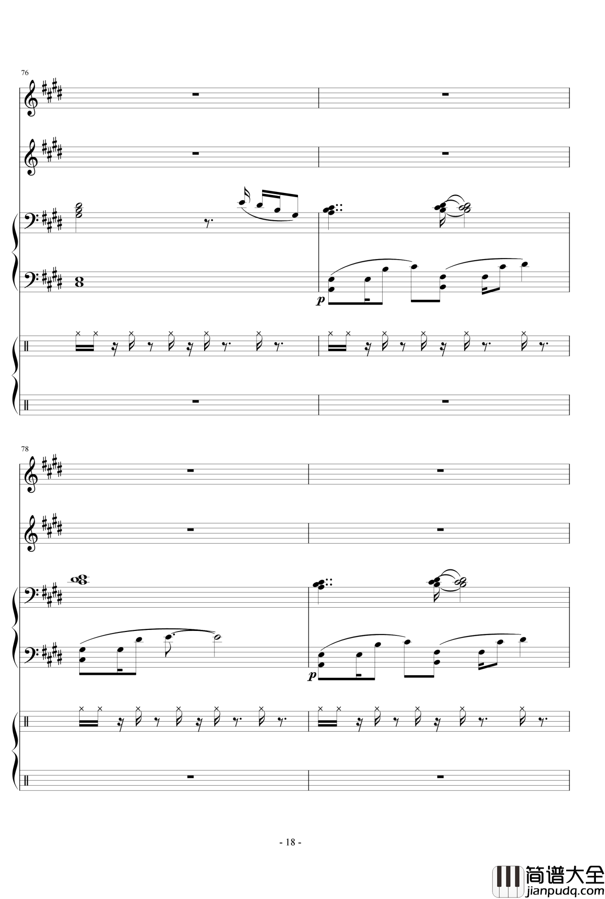 Represent钢琴谱___Dj_Okawari_总谱_DJ_Okawari