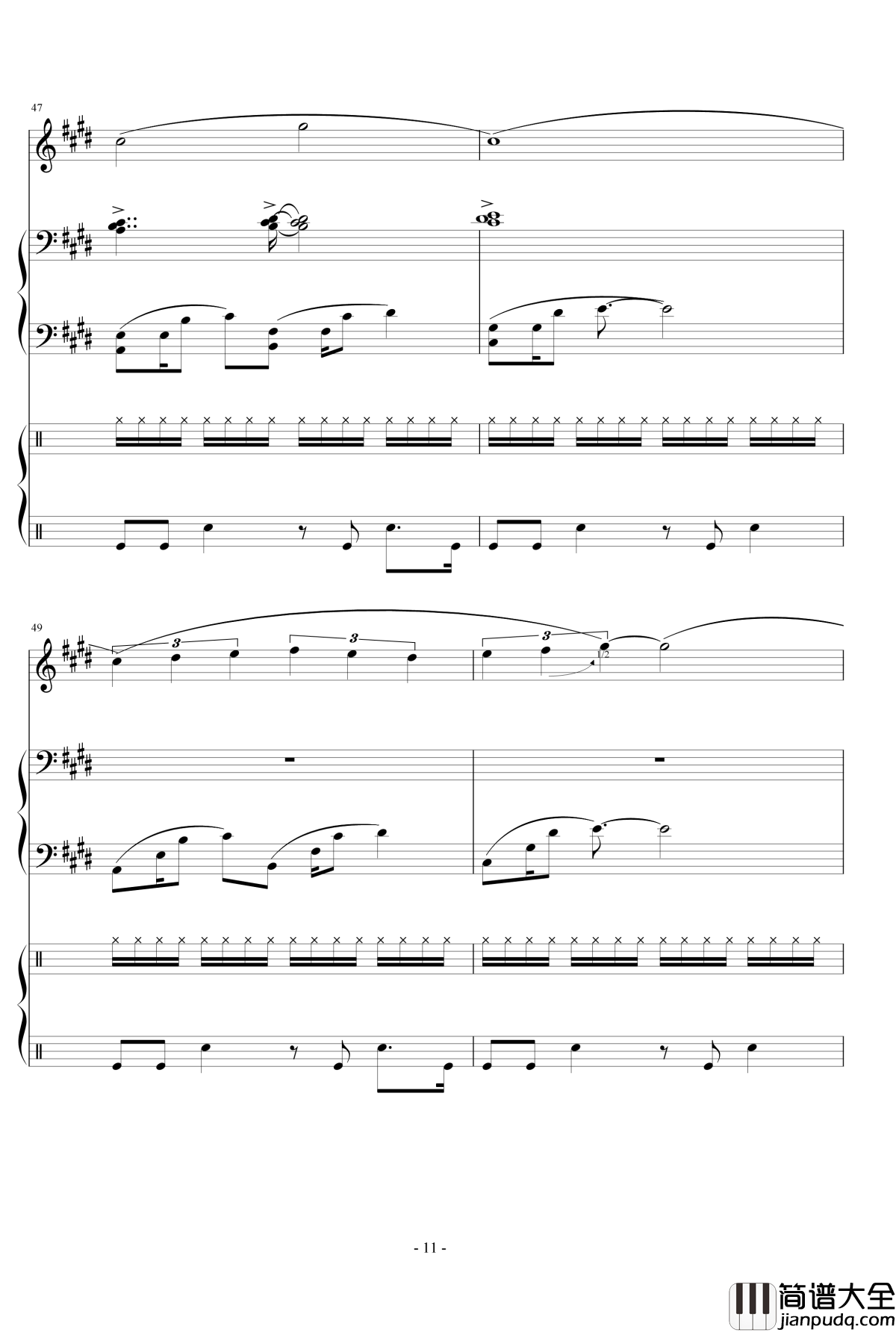 Represent钢琴谱___Dj_Okawari_总谱_DJ_Okawari