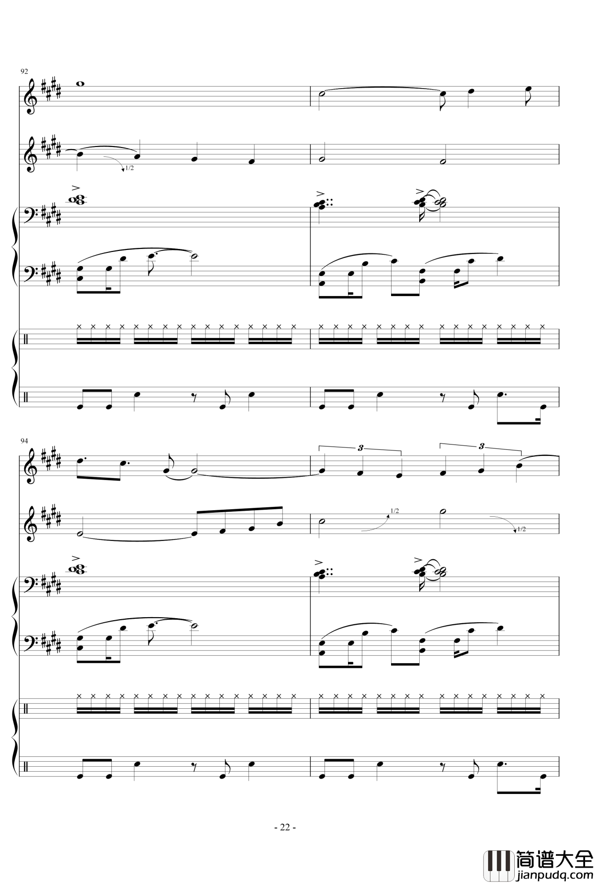 Represent钢琴谱___Dj_Okawari_总谱_DJ_Okawari