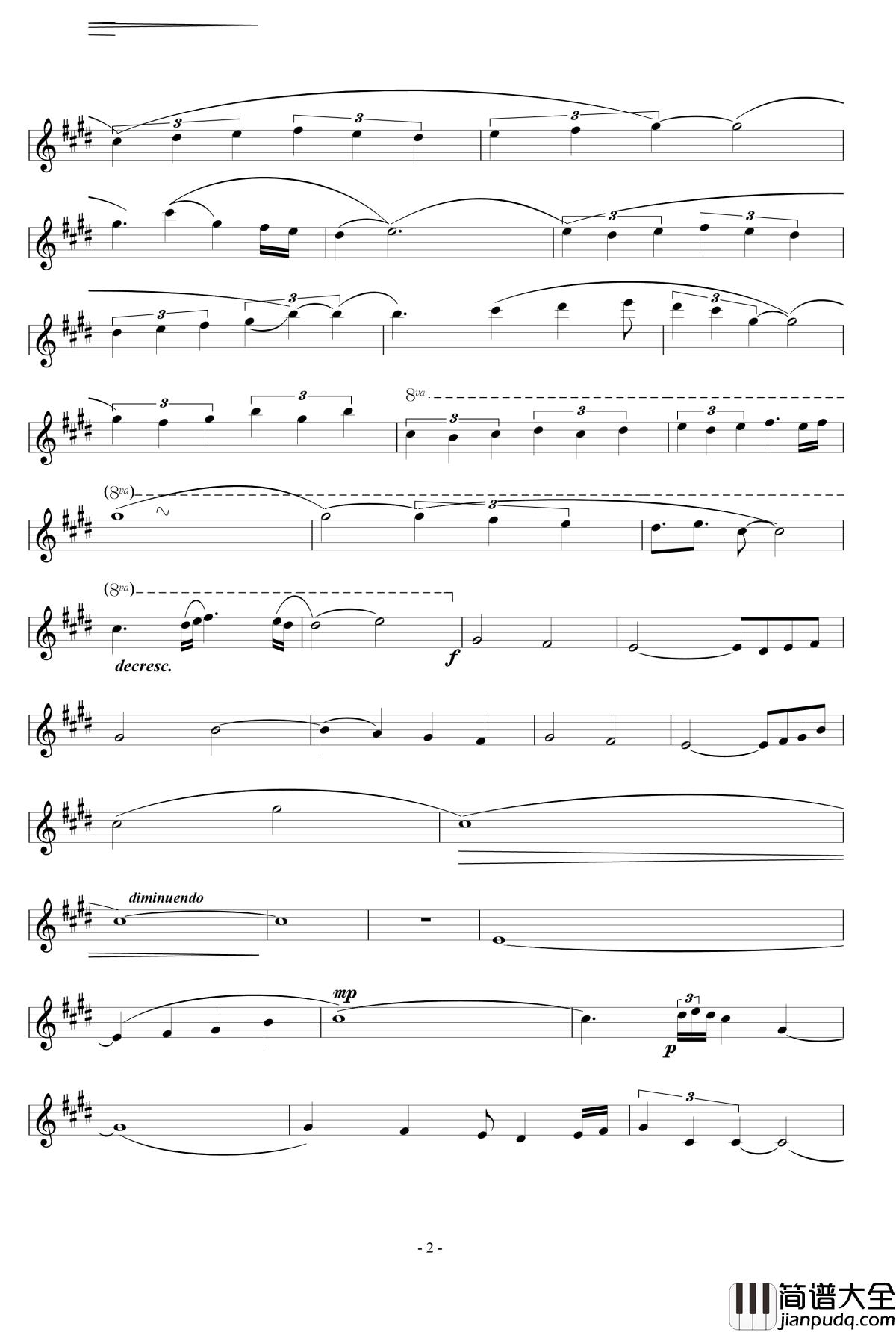 Represent钢琴谱_Dj_Okawari_小提琴分谱