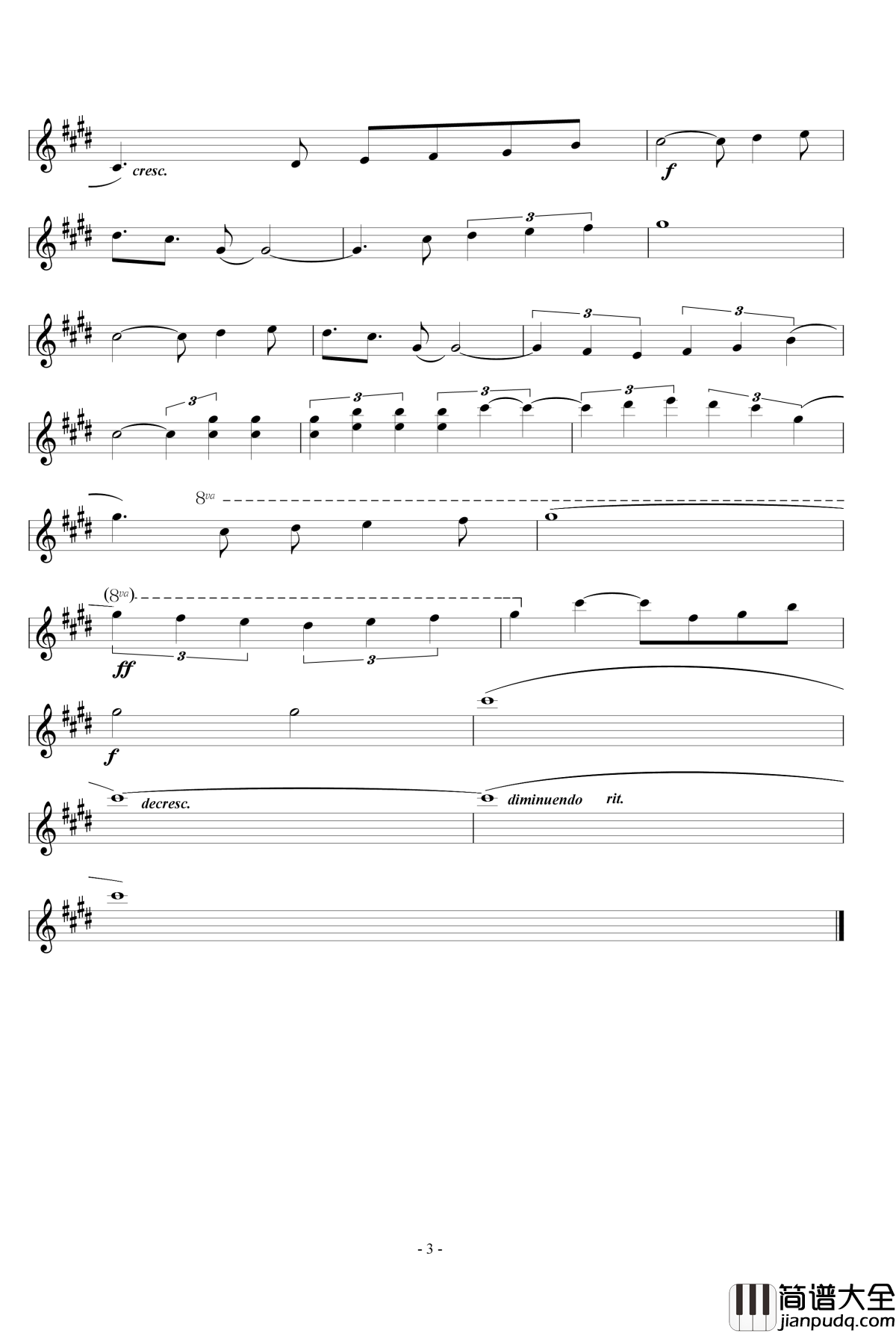 Represent钢琴谱_Dj_Okawari_小提琴分谱