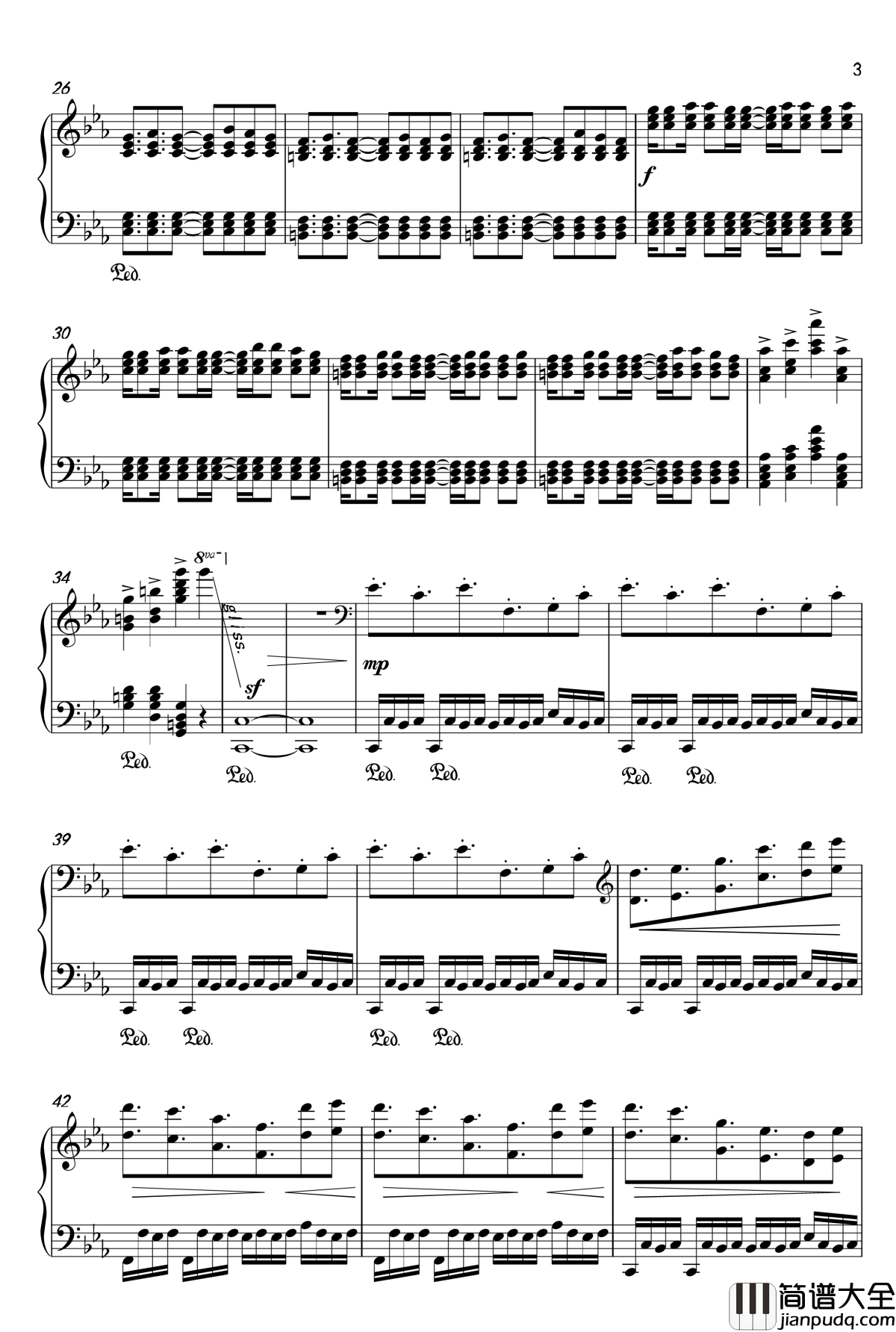 古巴_钢琴谱_最接近原版_马克西姆_Maksim·Mrvica