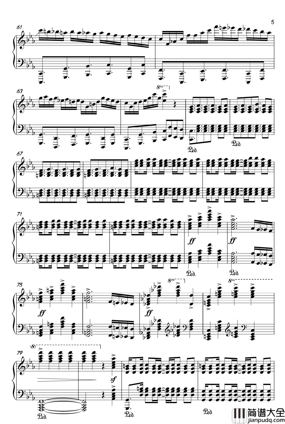 古巴_钢琴谱_最接近原版_马克西姆_Maksim·Mrvica