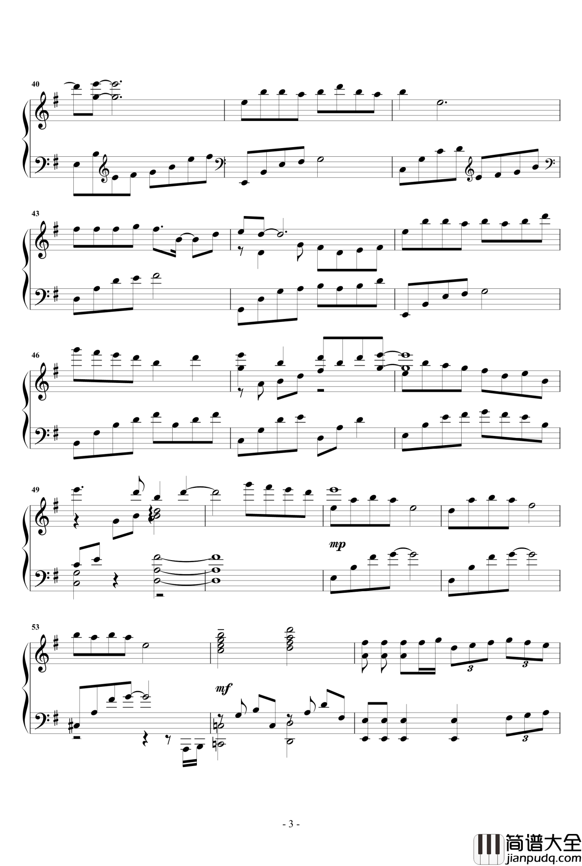 凉凉_华丽版钢琴谱_张碧晨