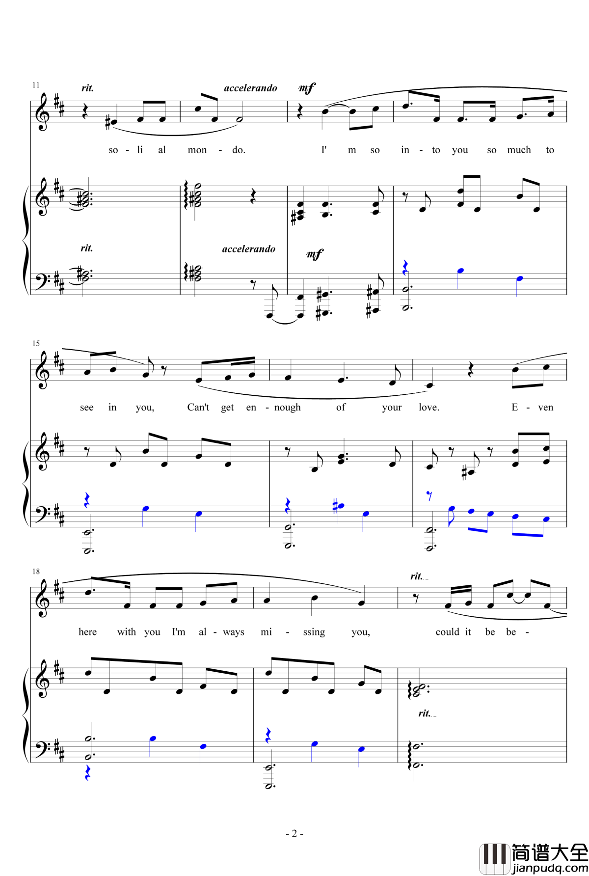 Mio_Bello_Bello_Amore钢琴谱_Cirque_du_Soleil_Cirque_du_Soleil