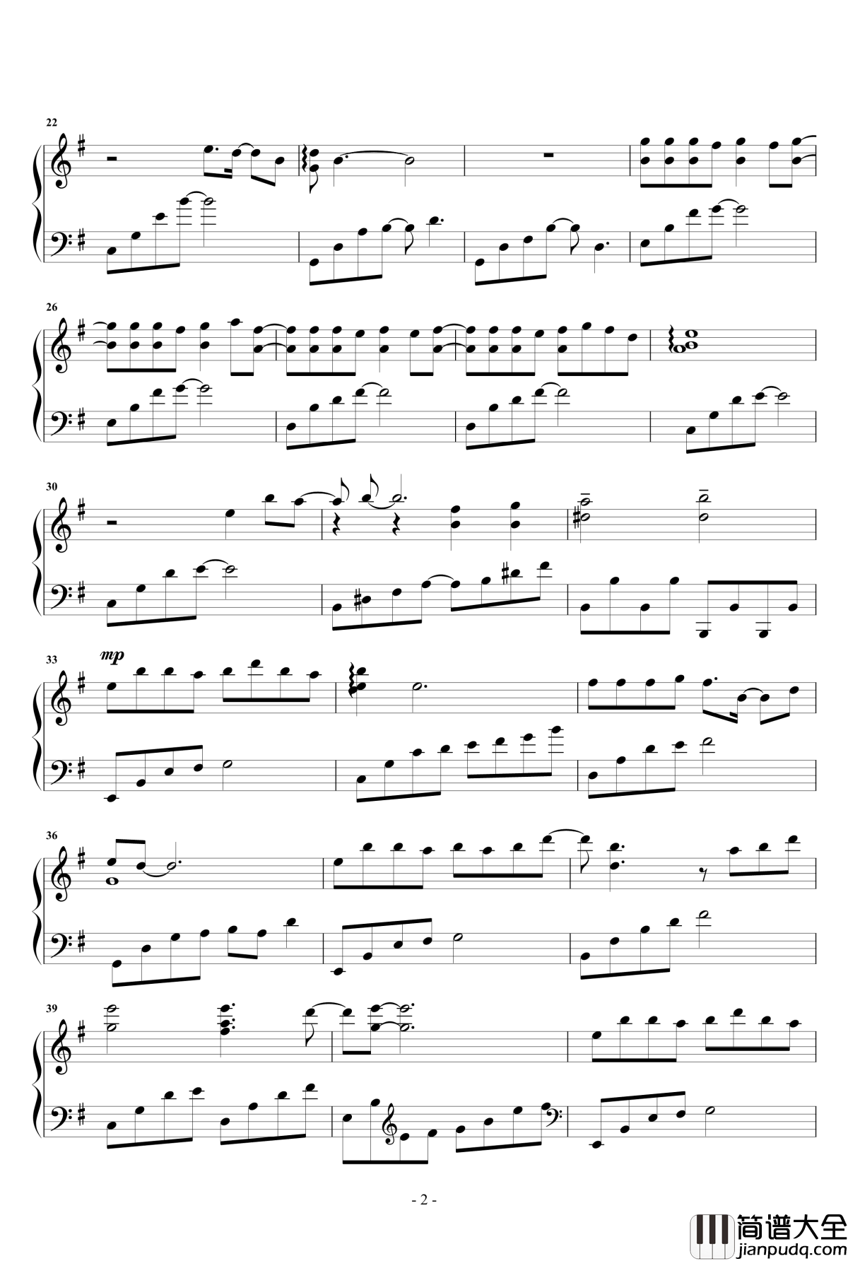 凉凉_钢琴谱华丽演奏版_张碧晨