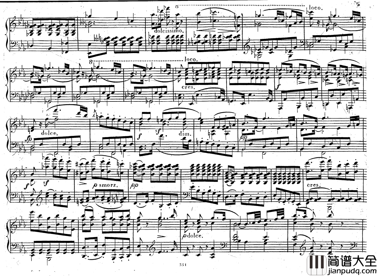 降E大调第八钢琴奏鸣曲_Op.144钢琴谱_车尔尼_Czerny