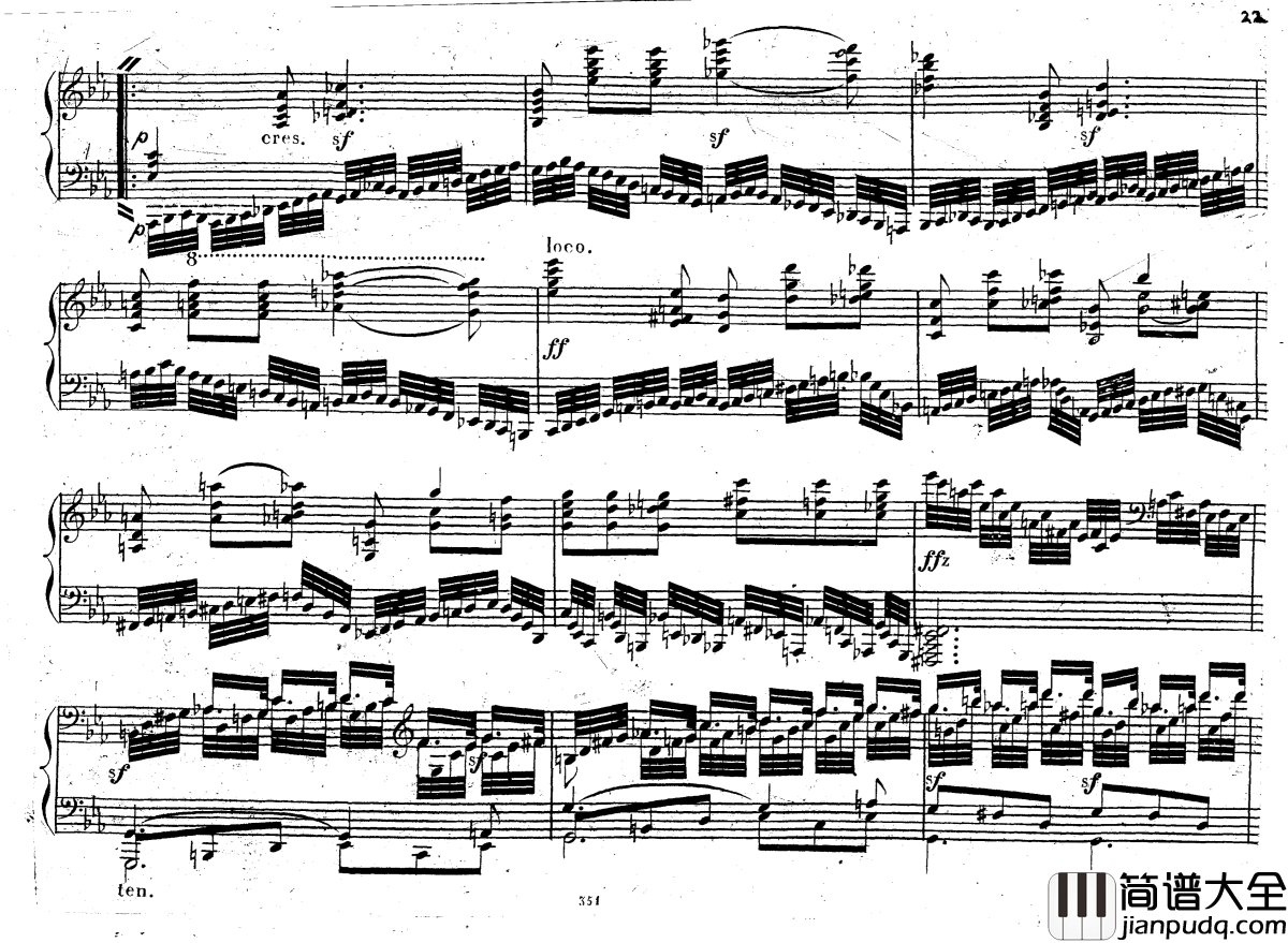降E大调第八钢琴奏鸣曲_Op.144钢琴谱_车尔尼_Czerny