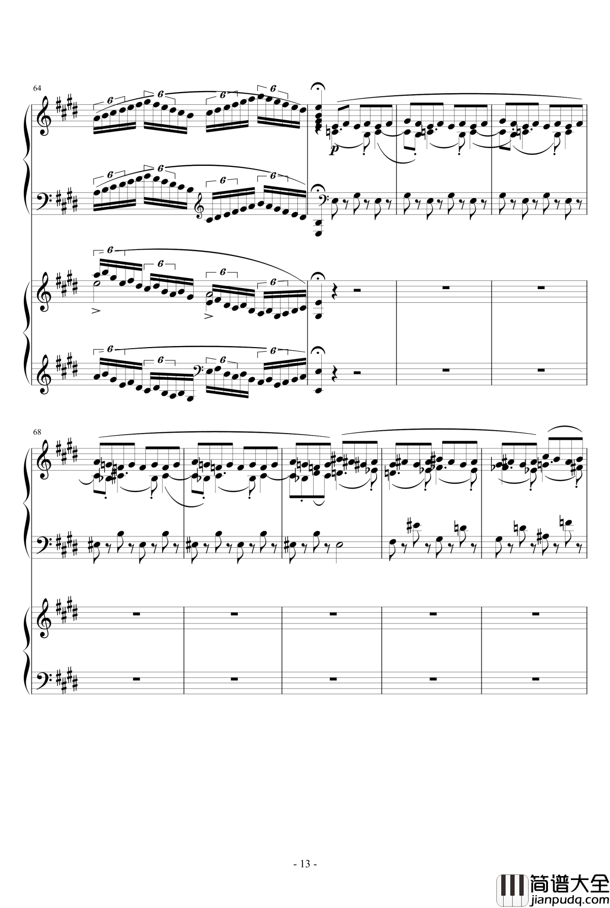 小温狂想曲2.9钢琴谱_完整版_一个球