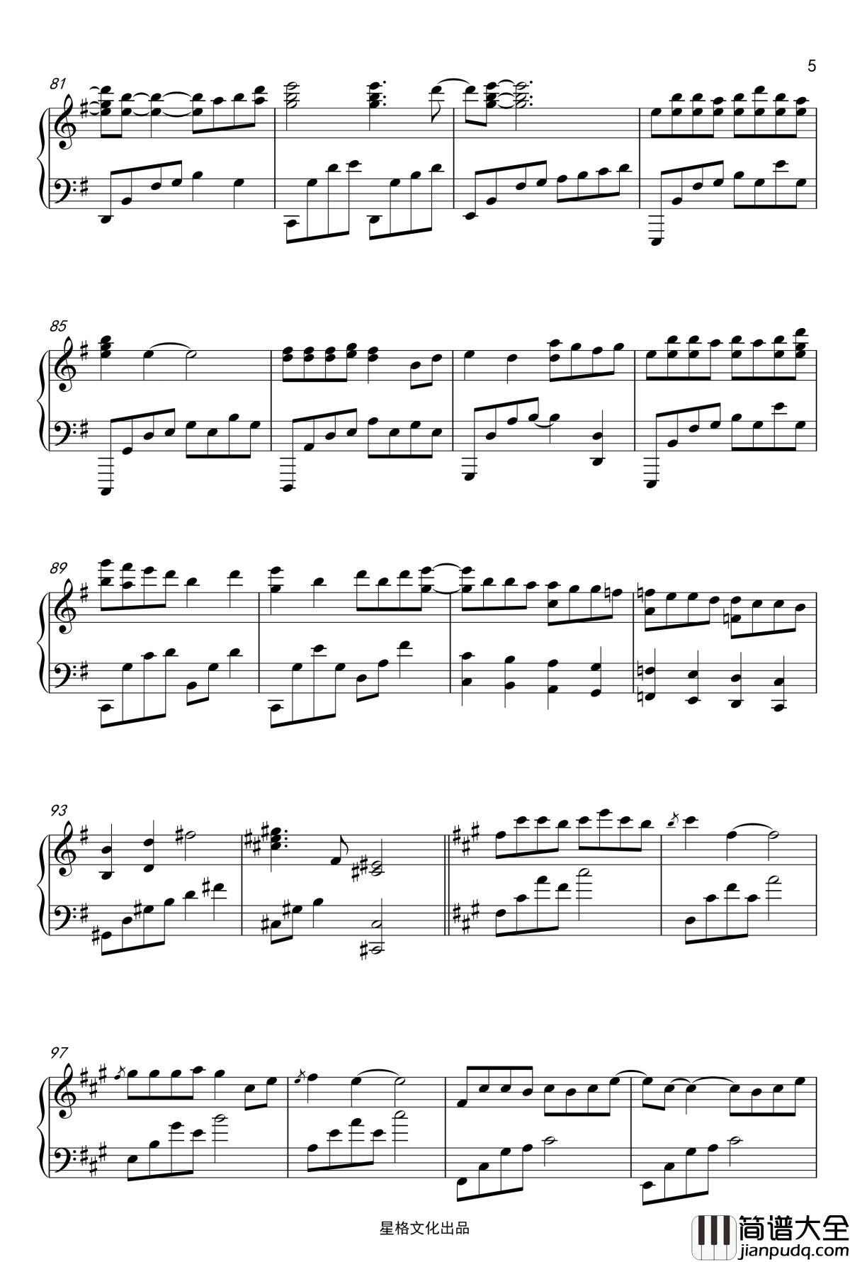 凉凉钢琴谱_三生三世十里桃花_完美钢琴演奏版