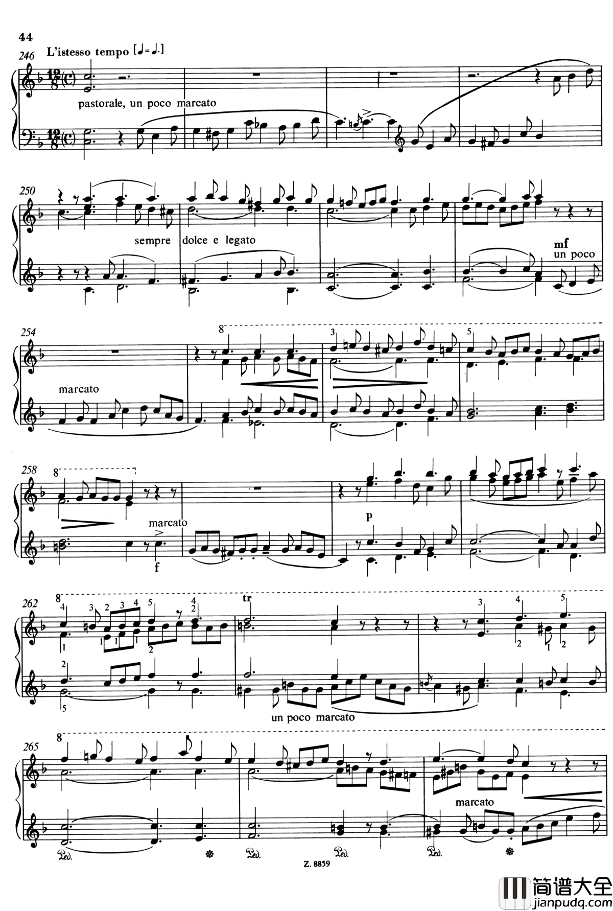 耶稣基督_S.3_选段_牧歌进行曲钢琴谱_李斯特