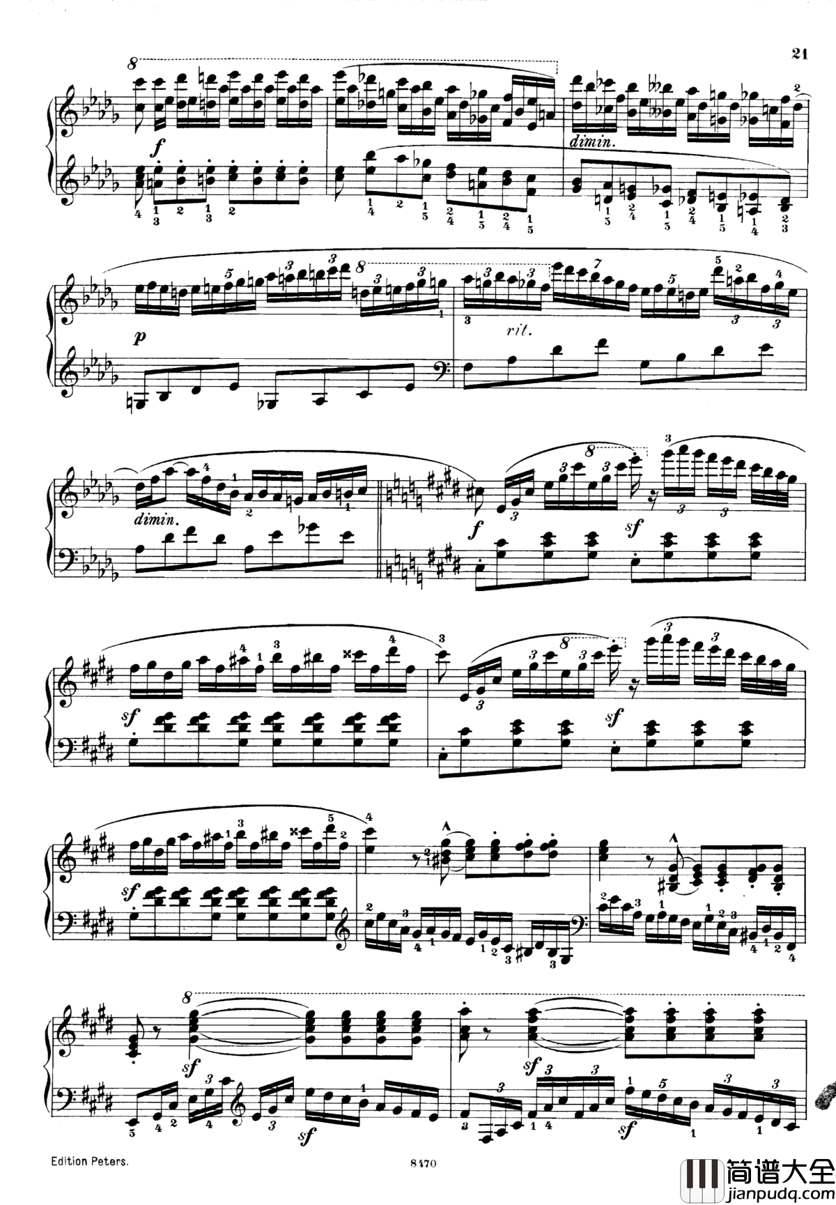 升c小调第三钢琴协奏曲Op.55钢琴谱_克里斯蒂安_里斯