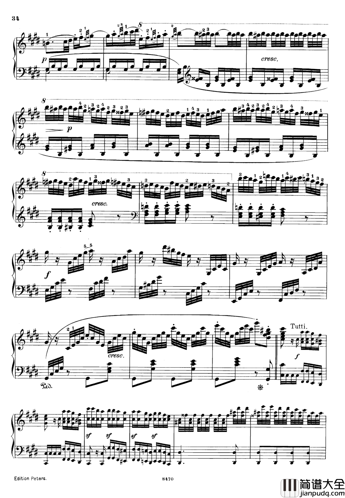 升c小调第三钢琴协奏曲Op.55钢琴谱_克里斯蒂安_里斯