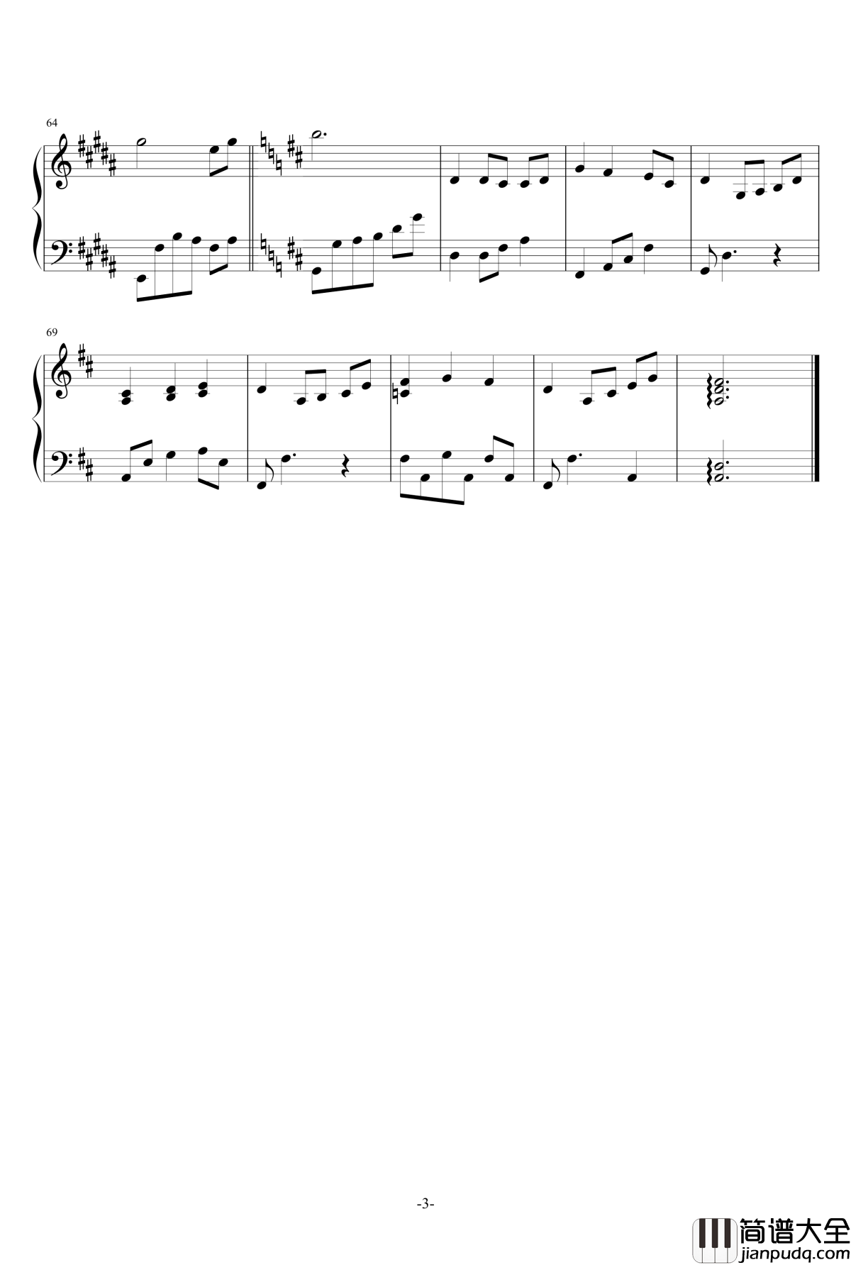 cgbgm钢琴谱_魔力宝贝