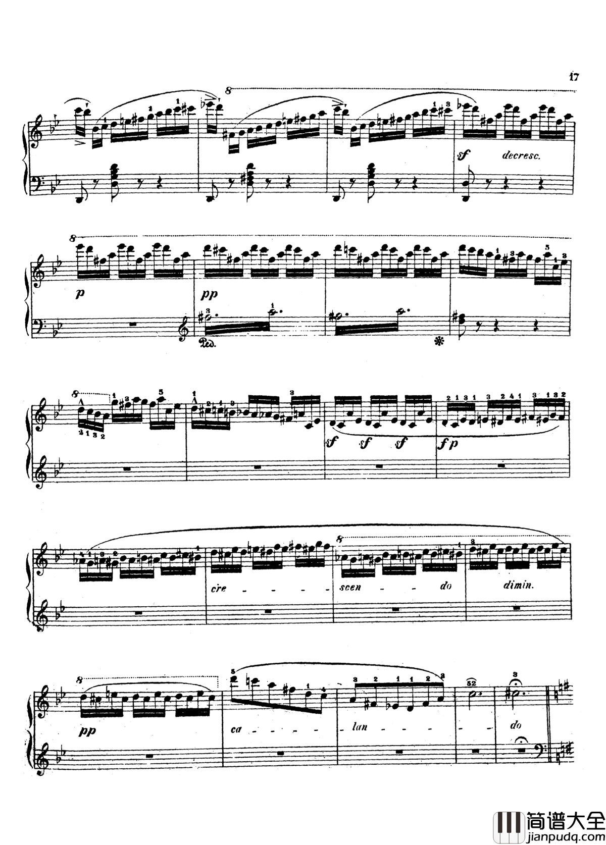 g小调第三钢琴协奏曲Op.58钢琴谱_莫谢莱斯