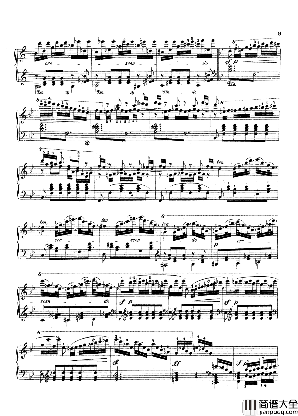 g小调第三钢琴协奏曲Op.58钢琴谱_莫谢莱斯