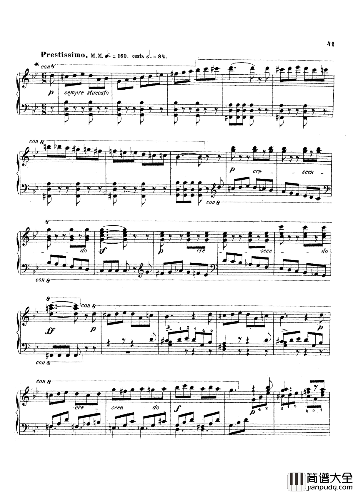 g小调第三钢琴协奏曲Op.58钢琴谱_莫谢莱斯