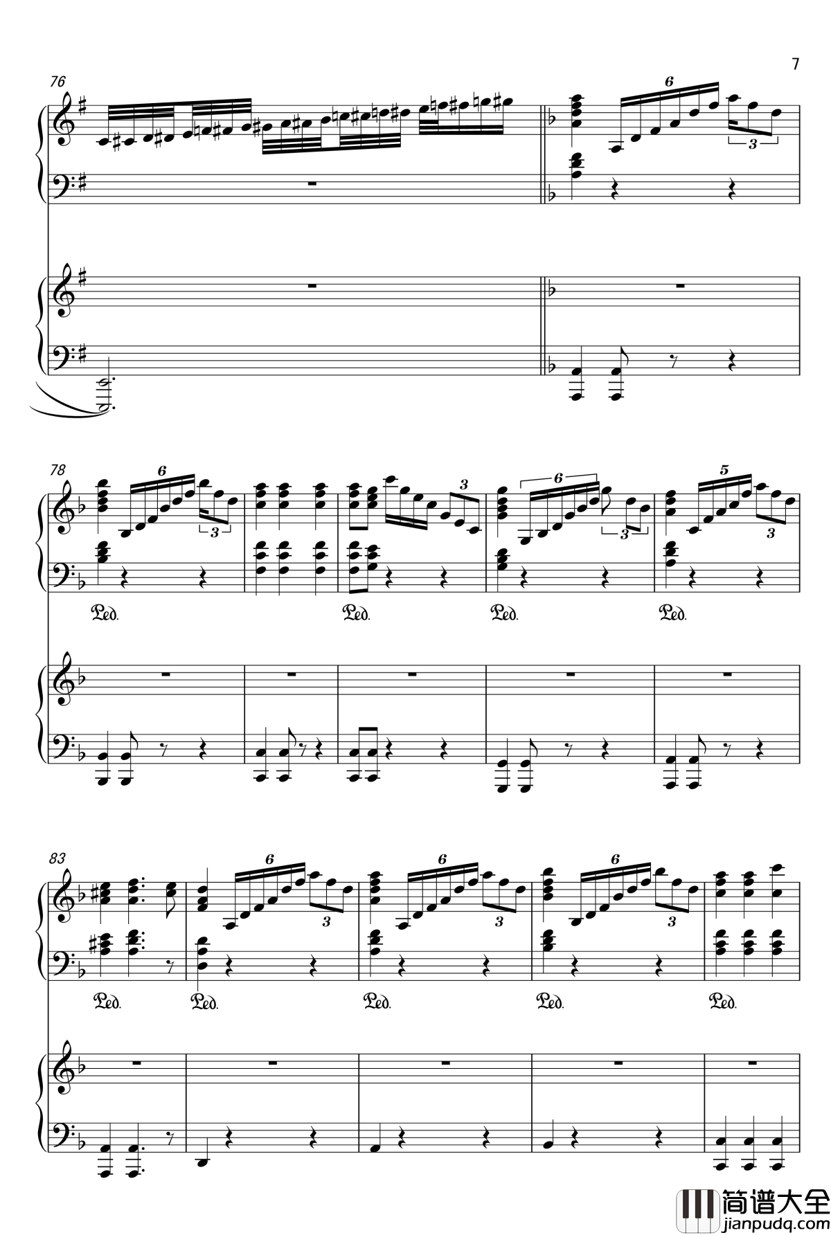 加勒比海盗_四手联弹钢琴谱_Hans_Zimmer