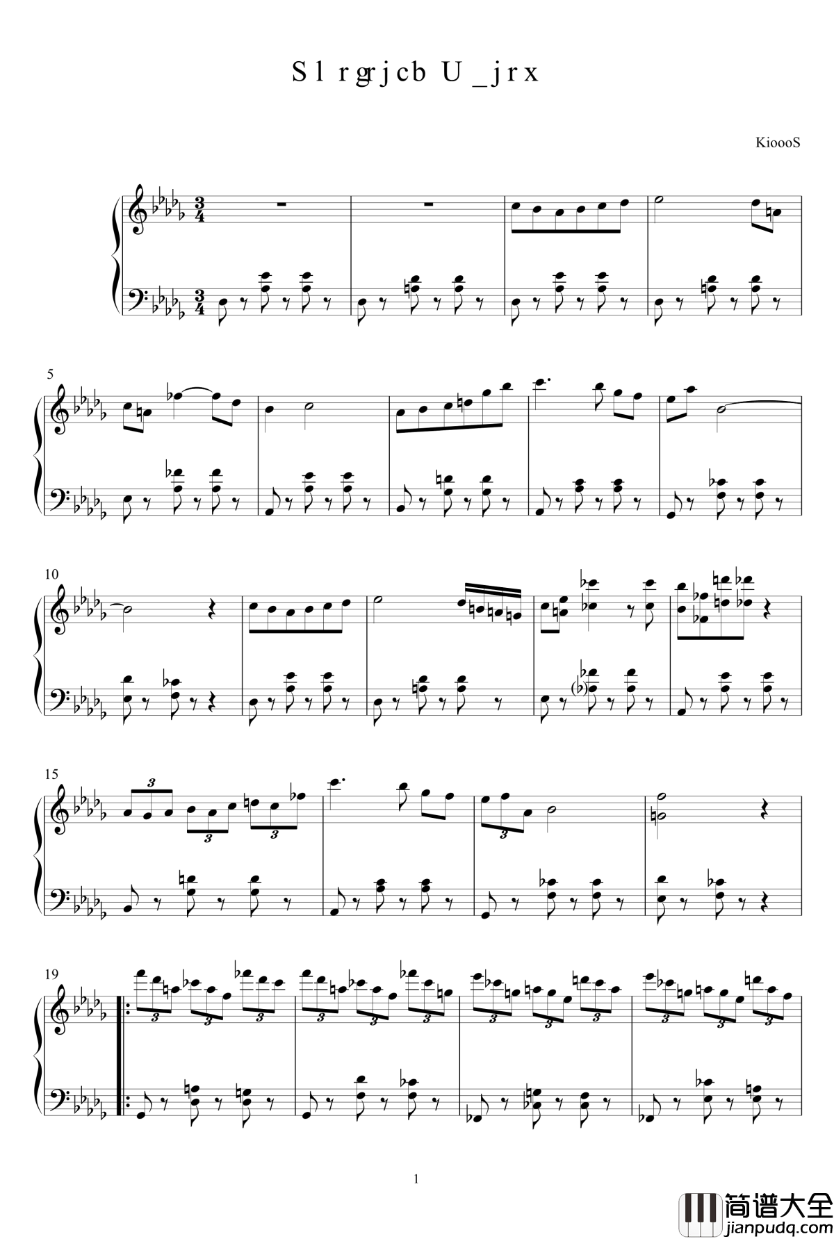 Untitled_Waltz钢琴谱_KioooS