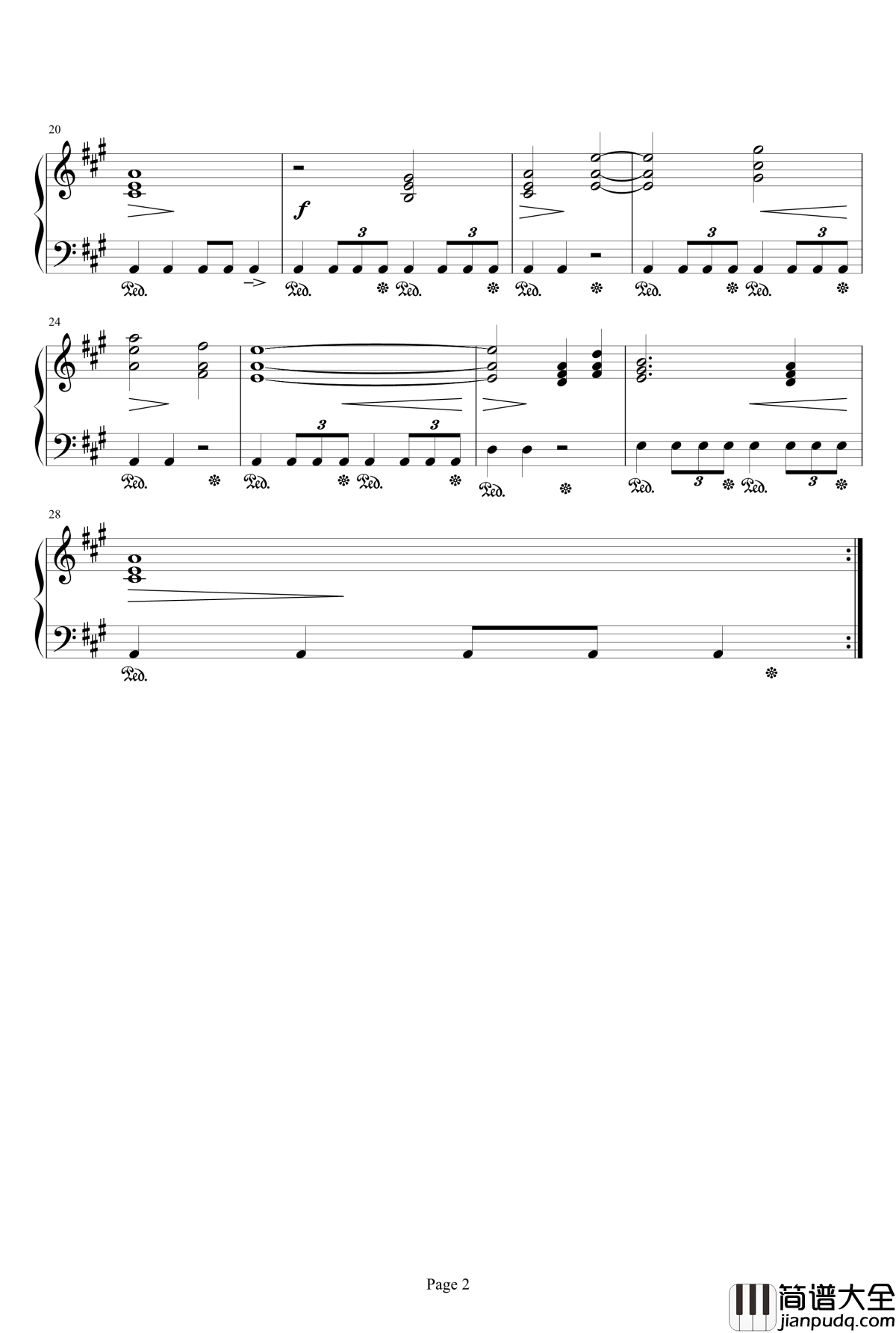 アカギ隊钢琴谱_最终幻想