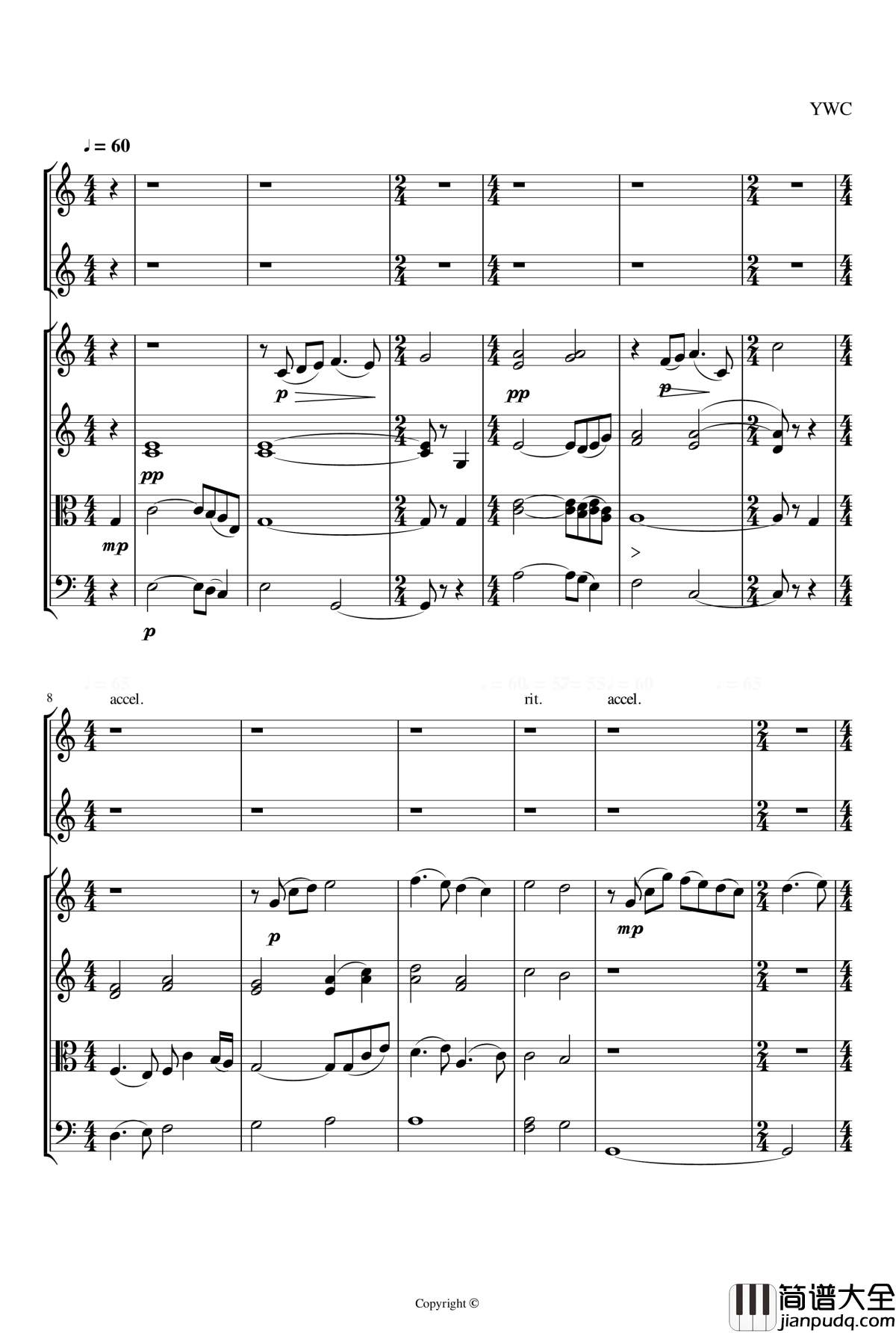 即兴曲2钢琴谱_yewwc