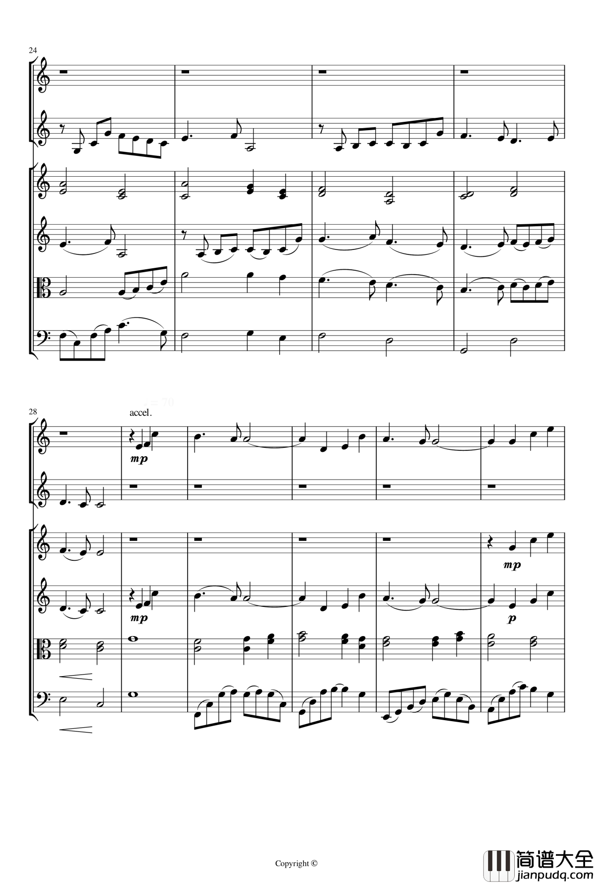 即兴曲2钢琴谱_yewwc