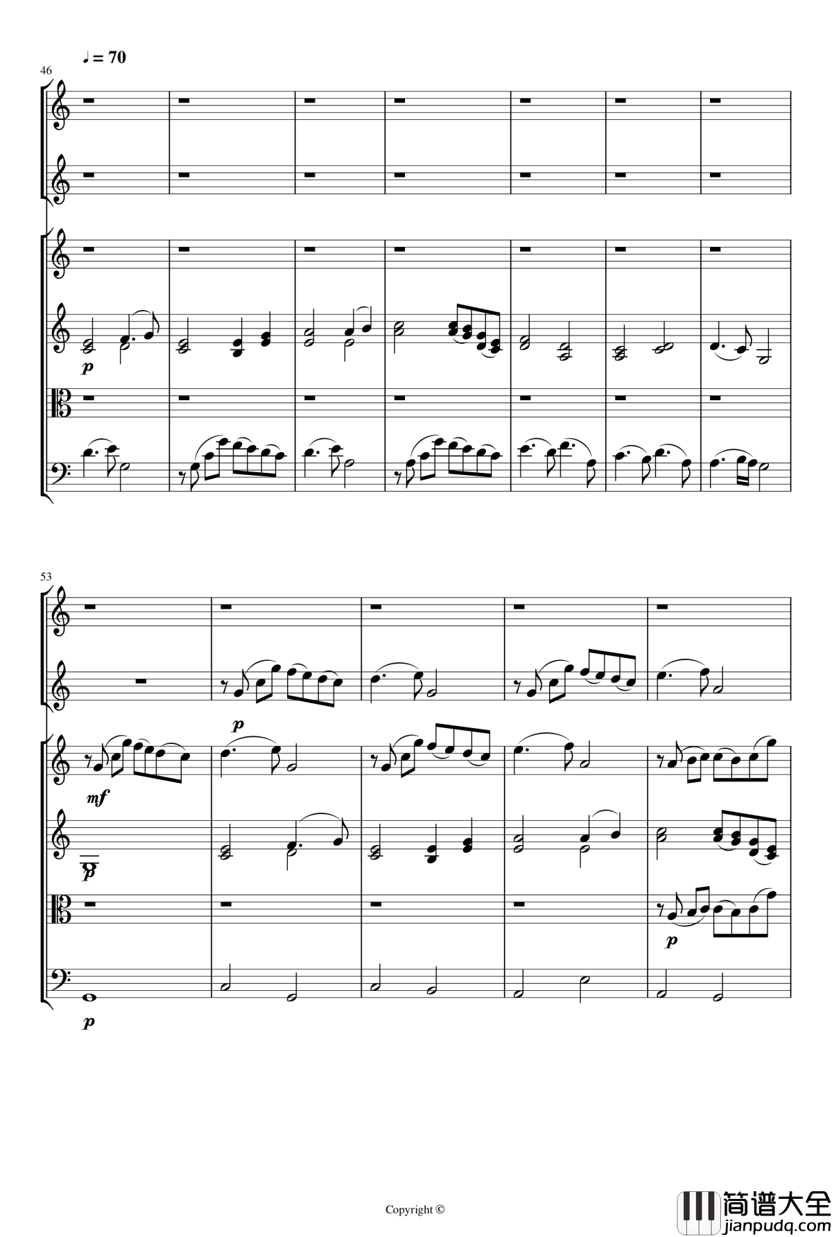 即兴曲2钢琴谱_yewwc